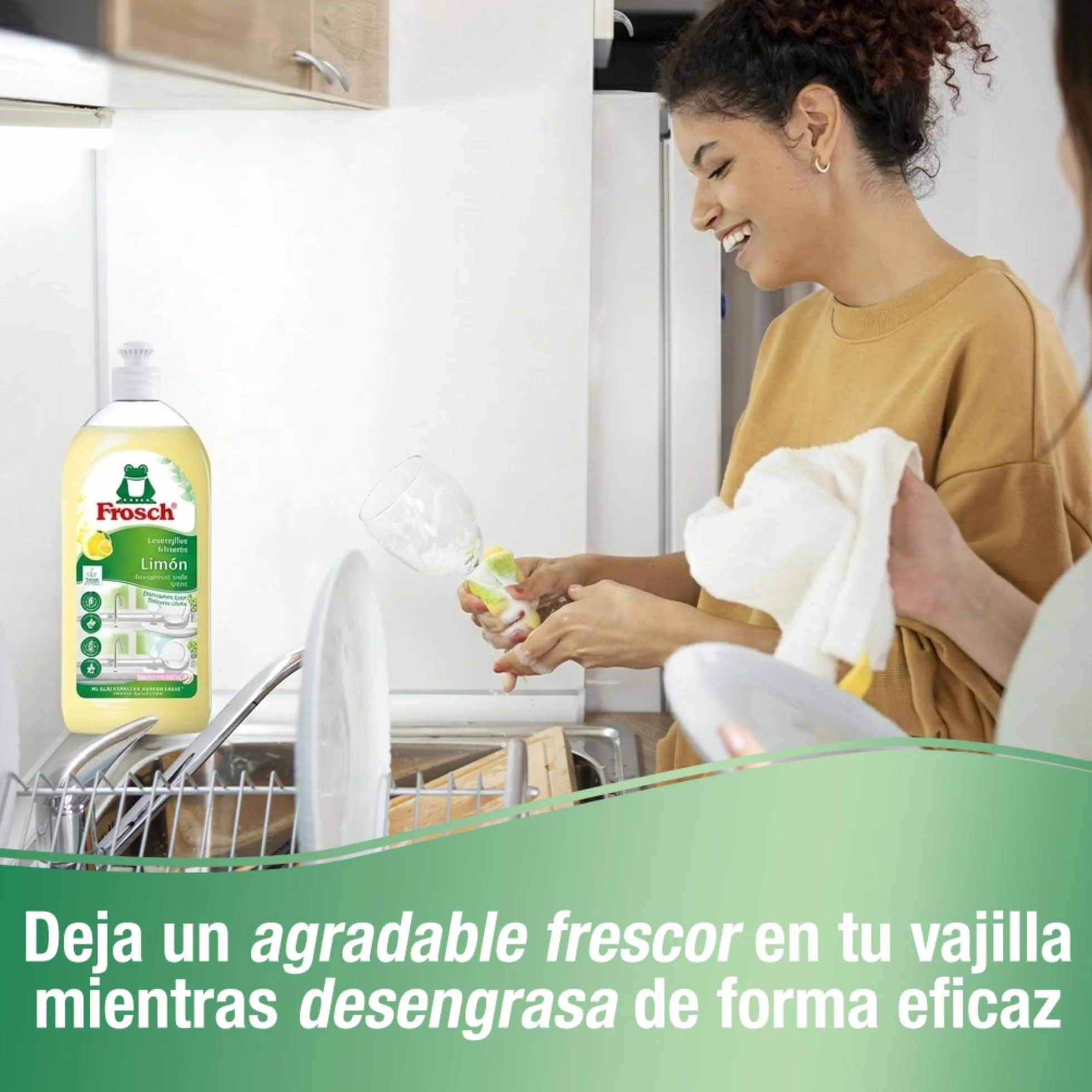 Frosch Lavavajillas a Mano Líquido Ecológico Limón 500ml PH neutro