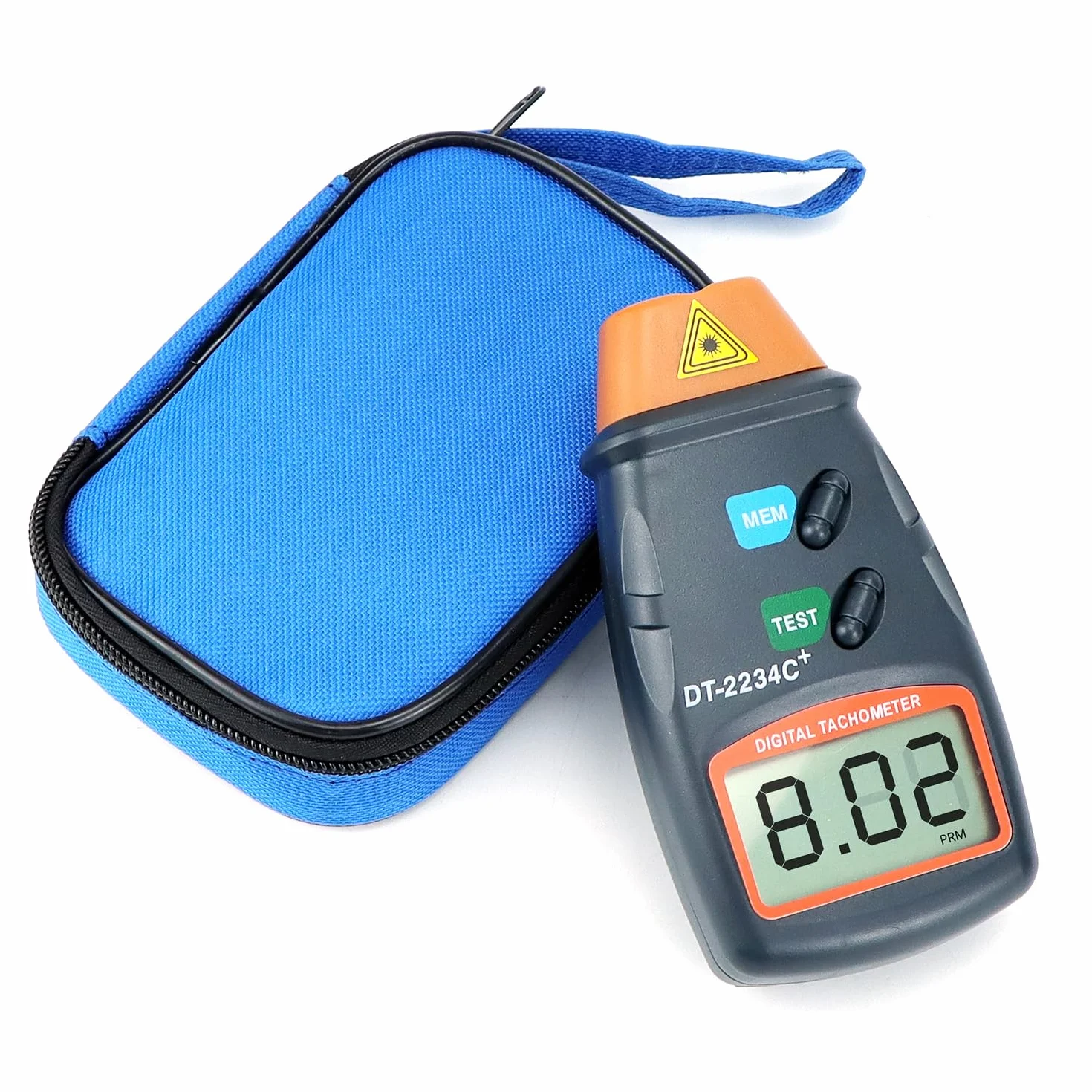 Tacómetro digital QWORK, Medidor de RPM láser sin contacto, Pantalla LCD