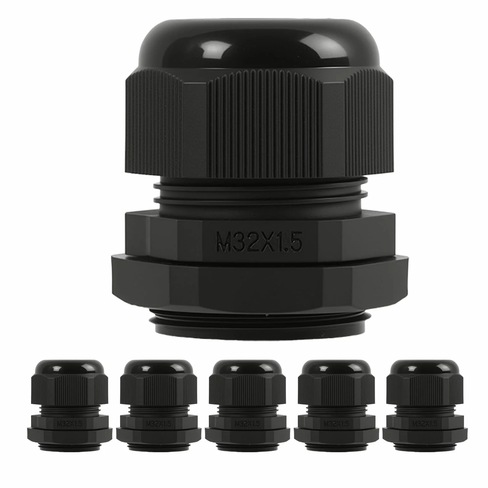 Prensaestopas M32 IP68 Conectores de Cable Nailon Impermeables Contratuerca Arandela 18-25mm