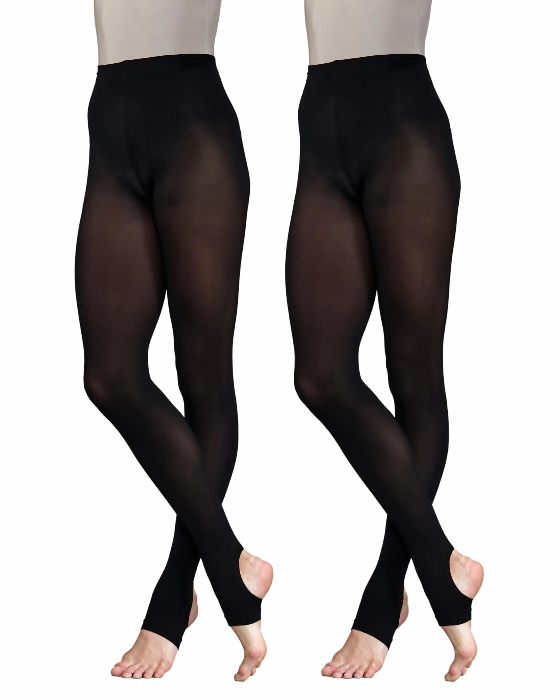 Silky Dance 2 pares medias de baile estribo mate 60 denier jazz negro marrón