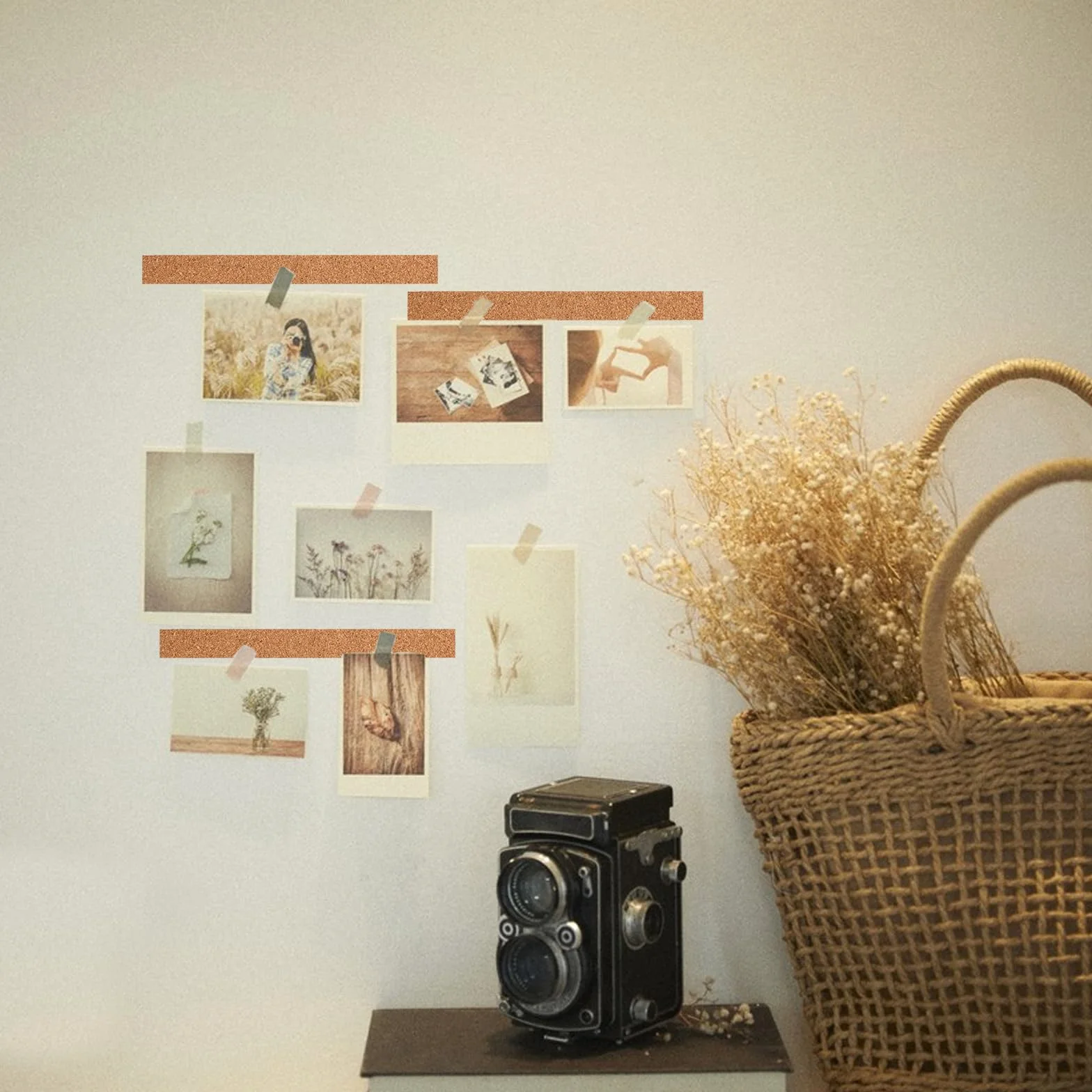Giantree 10 tiras de corcho autoadhesivas gruesas para pared, tablón de anuncios, decoración de hogar