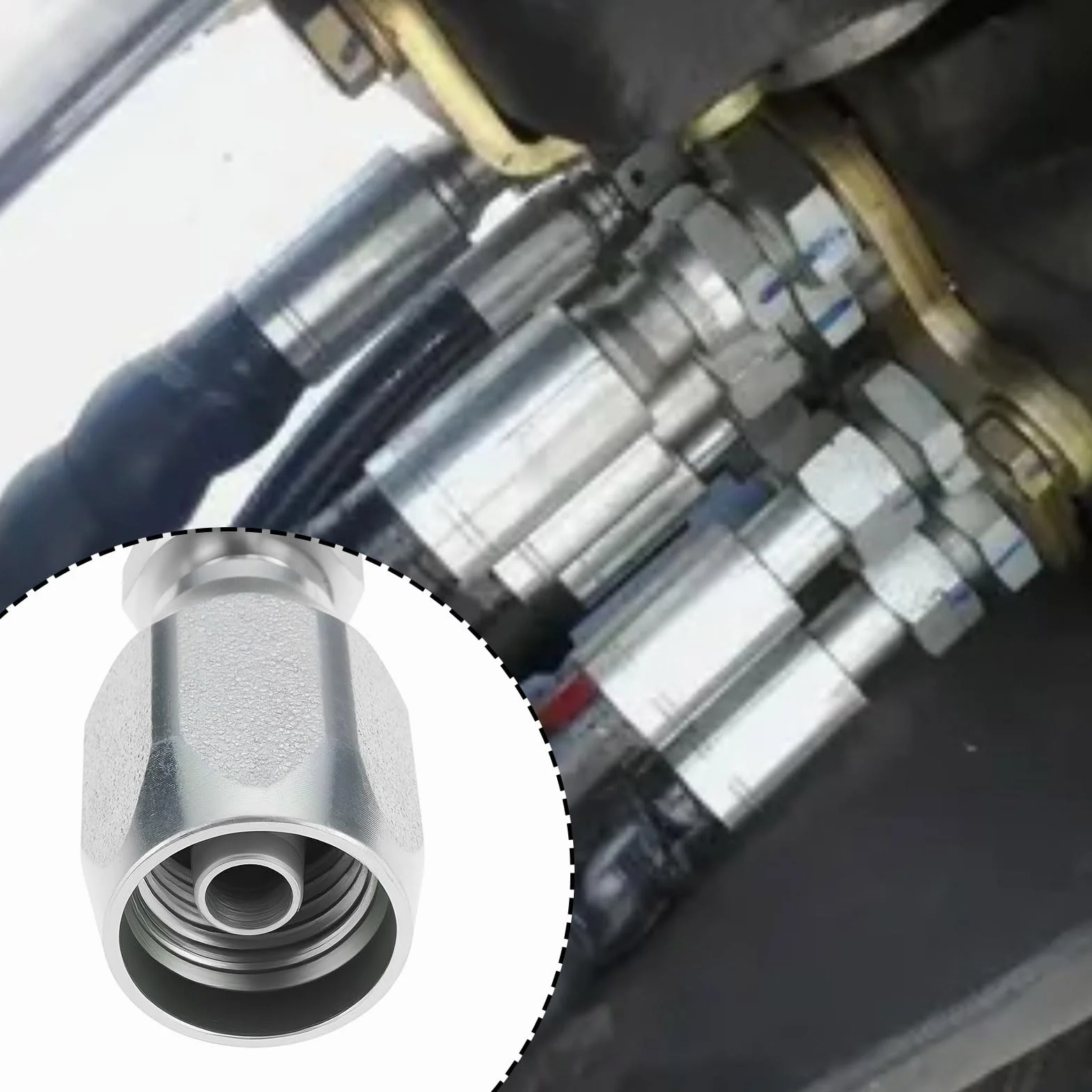 OTOTEC 2 Accesorios de Manguera Hidráulica Reutilizables BSP de 3/8'' para Manguera de Alambre R1T 1SN