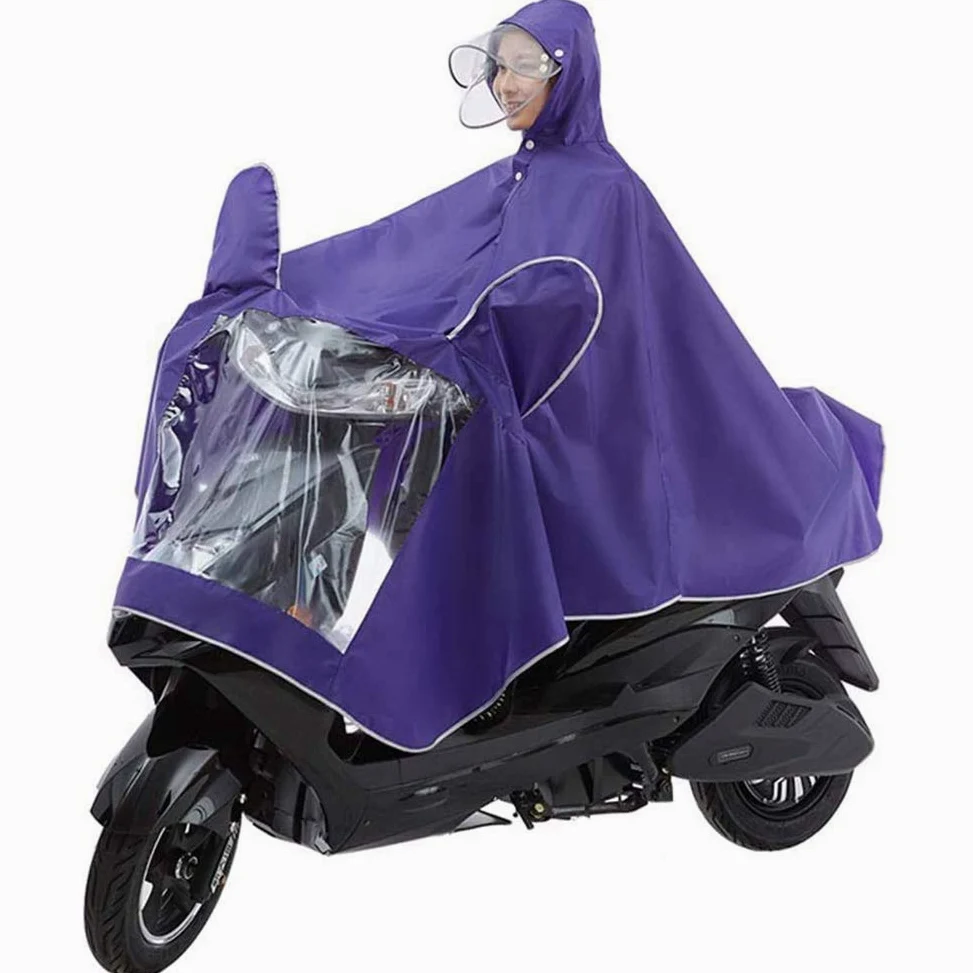 Poncho de Lluvia, Capa de Lluvia para Motocicleta, Impermeable, Poncho Alargado, Scooter de Movilidad Eléctrica, Capa de Lluvia para Motocicleta/Purple/4Xl