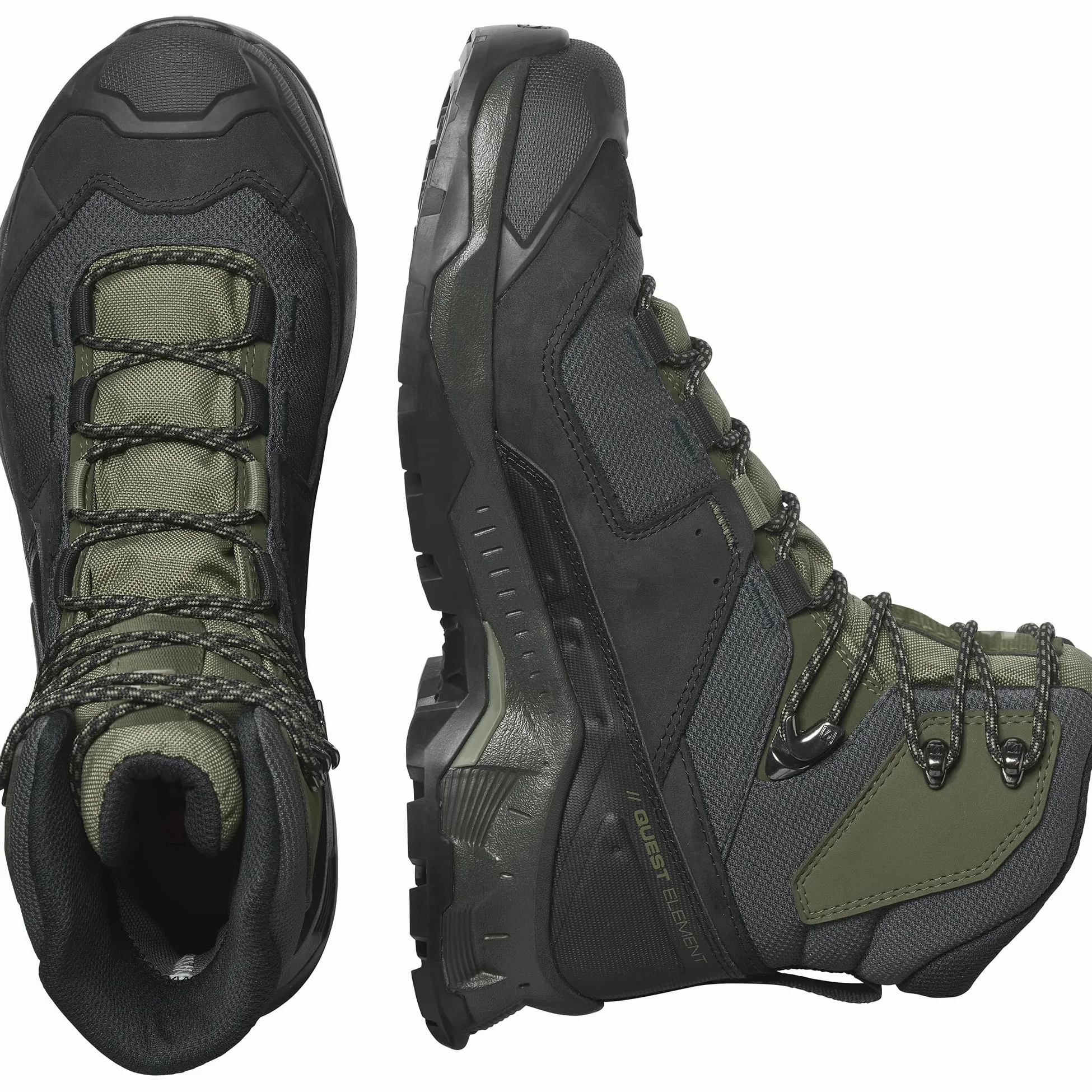 Salomon Quest Element Gore-Tex Botas de Senderismo de Piel para Hombre, Impermeable, Agarre Máximo, Zapatos Trekking