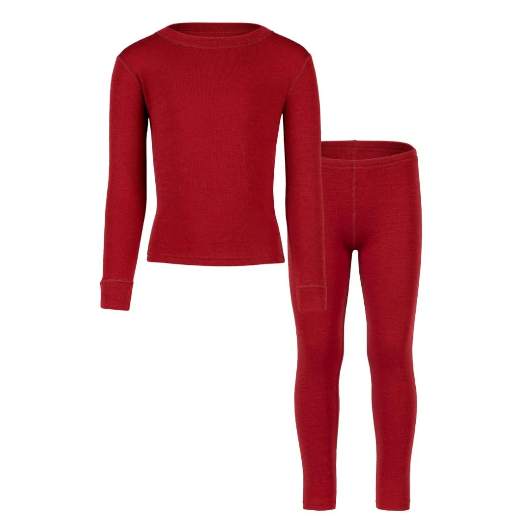menique Conjunto de capa base térmica para niños Merino Unisex manga larga Top & Leggings
