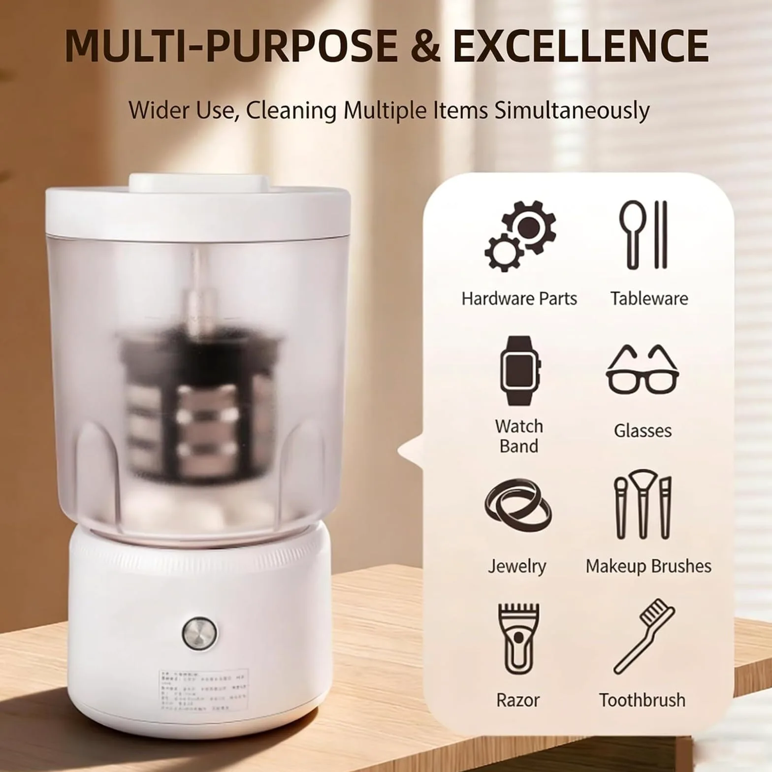 Máquina limpiadora de piezas, limpiador ultrasónico de 25 W con 2 modos, filtro de aceite extraíble, herramienta de reparación de relojes para tornillos, correas, gafas