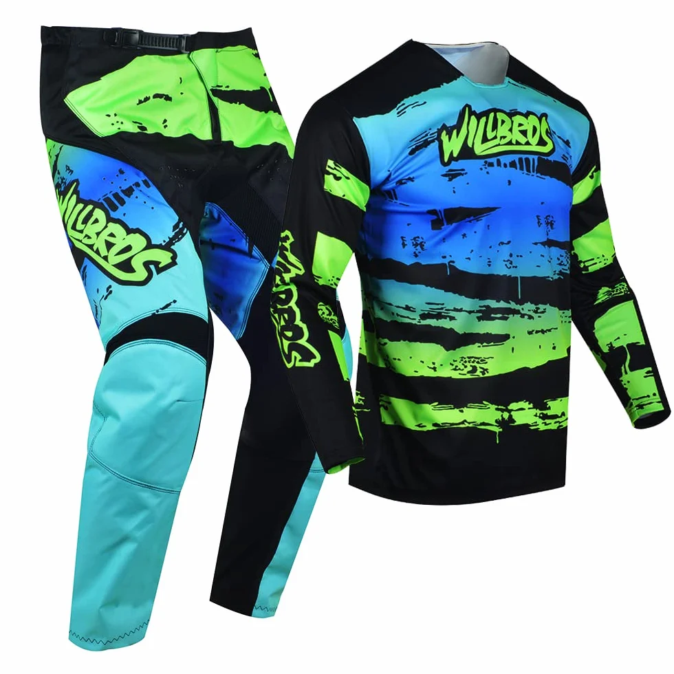 Pantalones y Jersey de Motocross Hombres Mujeres Motocicleta MX Ciclismo Fuera de la Carretera Bicicleta Sucia Traje Ropa de Carrera Adulta Equitación