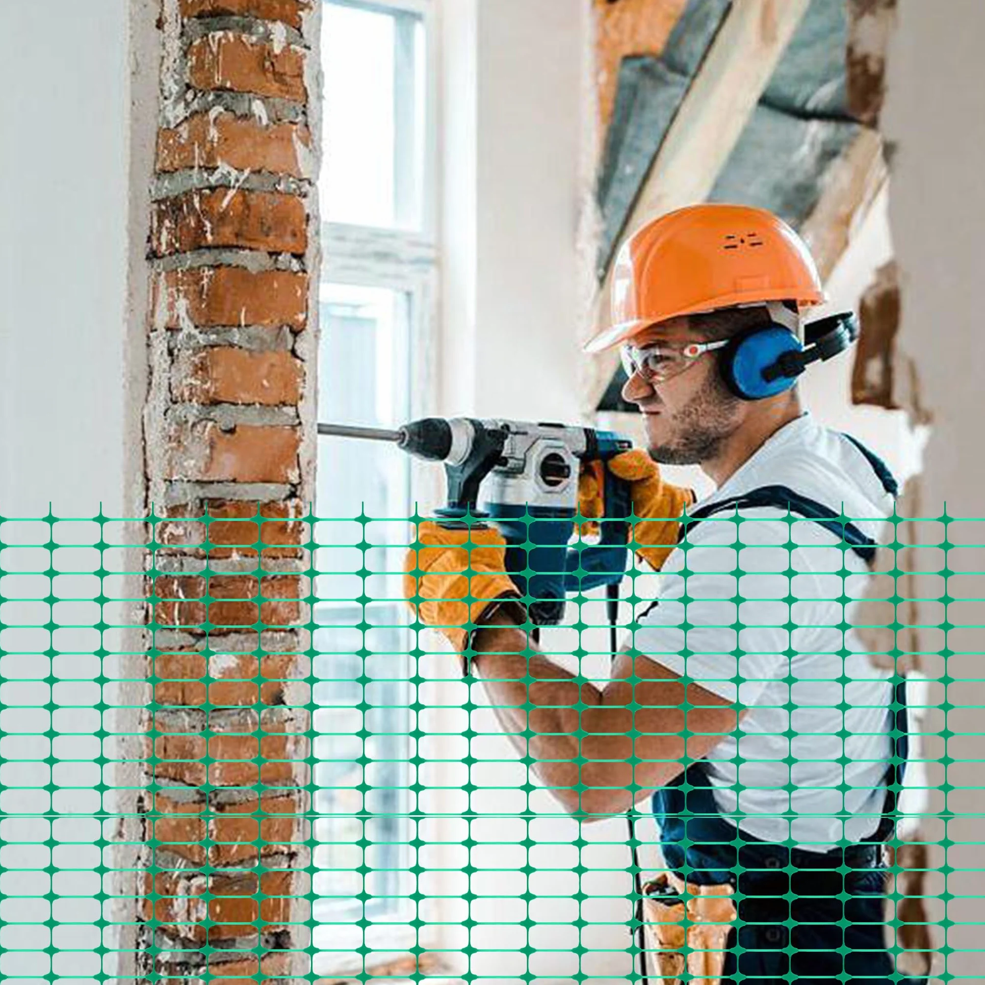 HENGMEI Valla de Construcción 80 m x 100 cm Red de Protección de Plástico Verde