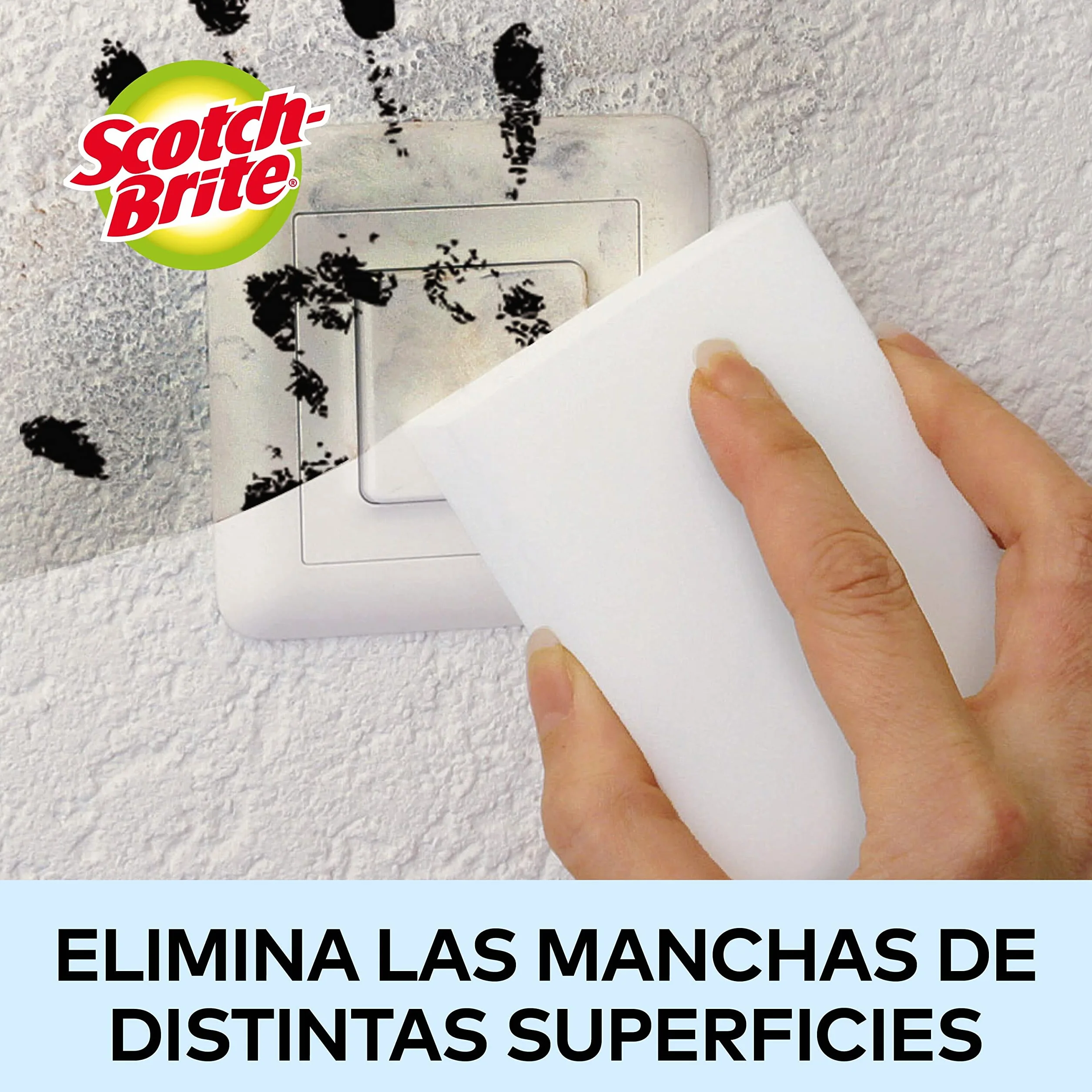 Scotch-Brite Esponja Mágica de Limpieza, Paquete de 6, Borrador para Manchas en Paredes y Zapatos