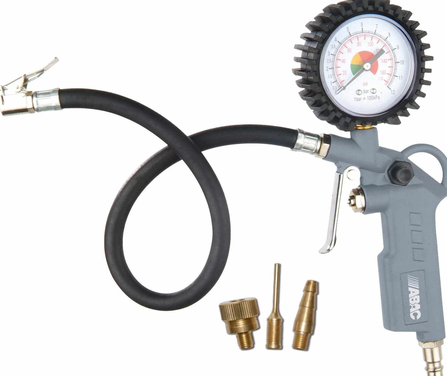 ABAC Pistola Inflador de Neumáticos G-580 4 Piezas 8 Bar