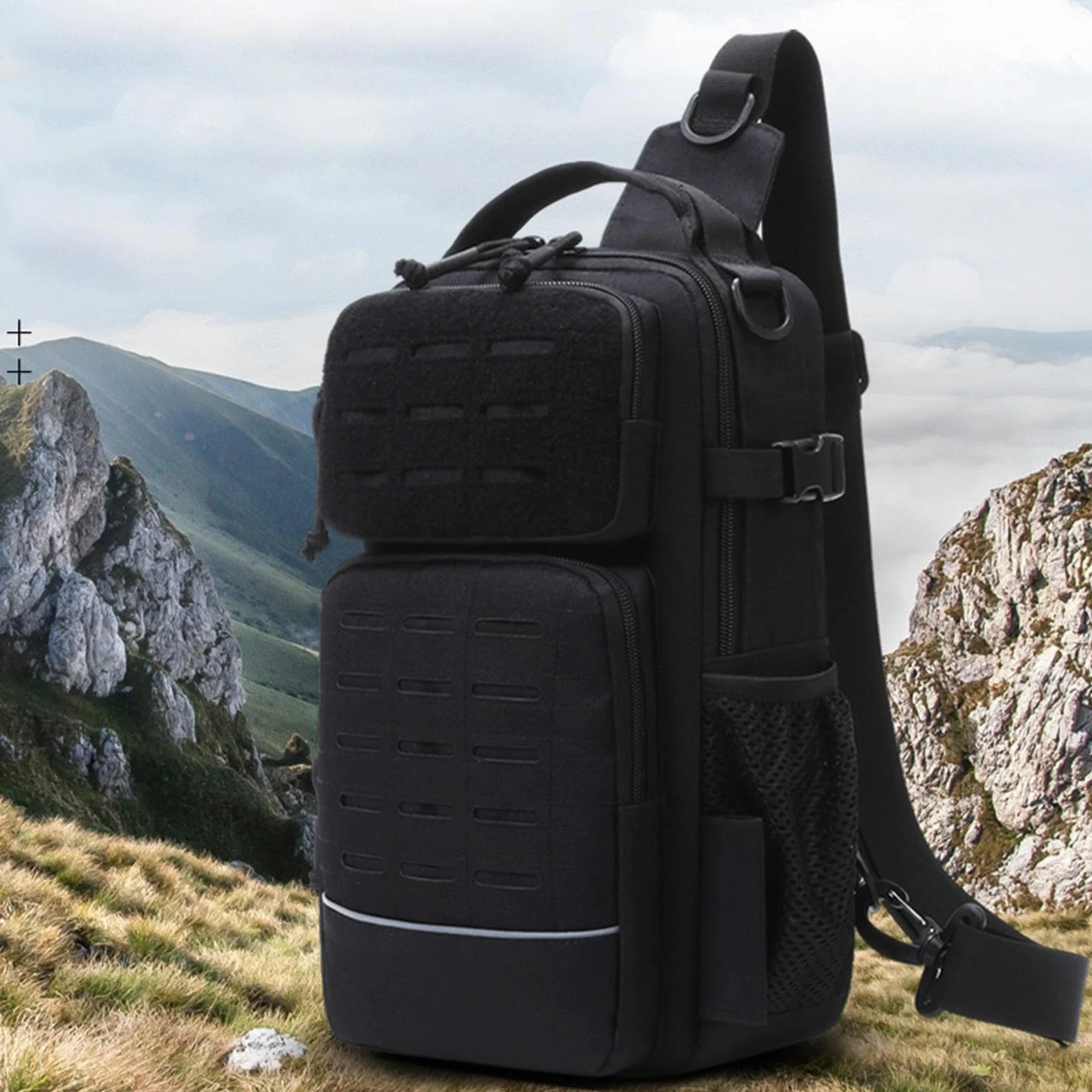 Mochila de Pesca con Mosca con Portabotellas y Equipo de Pesca | Mochila para Equipo de Pescar para Senderismo Camping Viajes Deporte Aire Libre Gimnasio al Aire Libre y