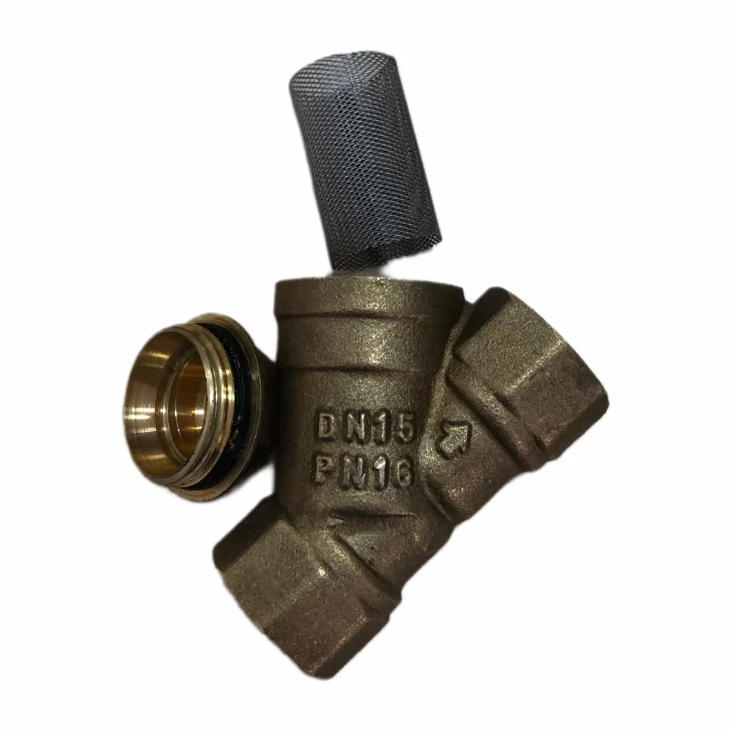 Filtro Colador de Latón Rosca Hembra 1/2" Malla Acero Inoxidable