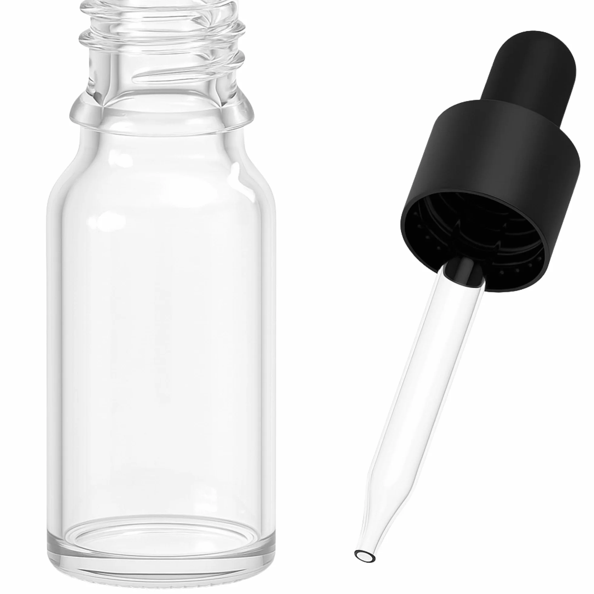 Frasco Gotero 2x30ml Botellas Cuentagotas de Vidrio Transparente para Aceites Esenciales