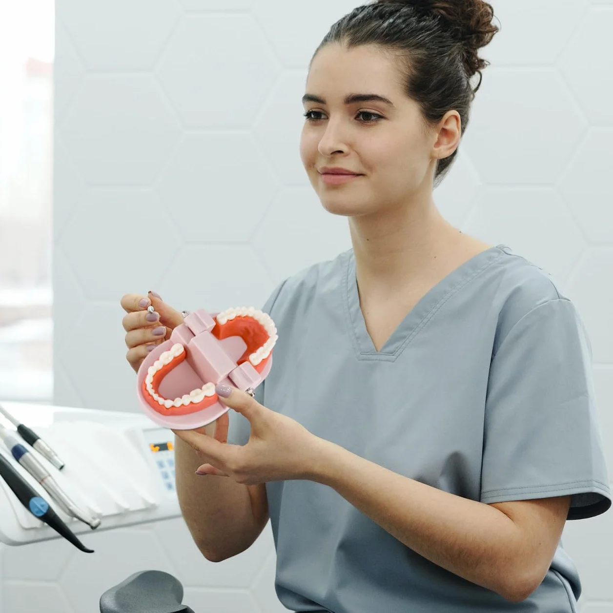VALICLUD Modelo De Dientes Estándar Dental Herramienta Didáctica Plástico Ecológico 3D 3.62X2.95X2.00In