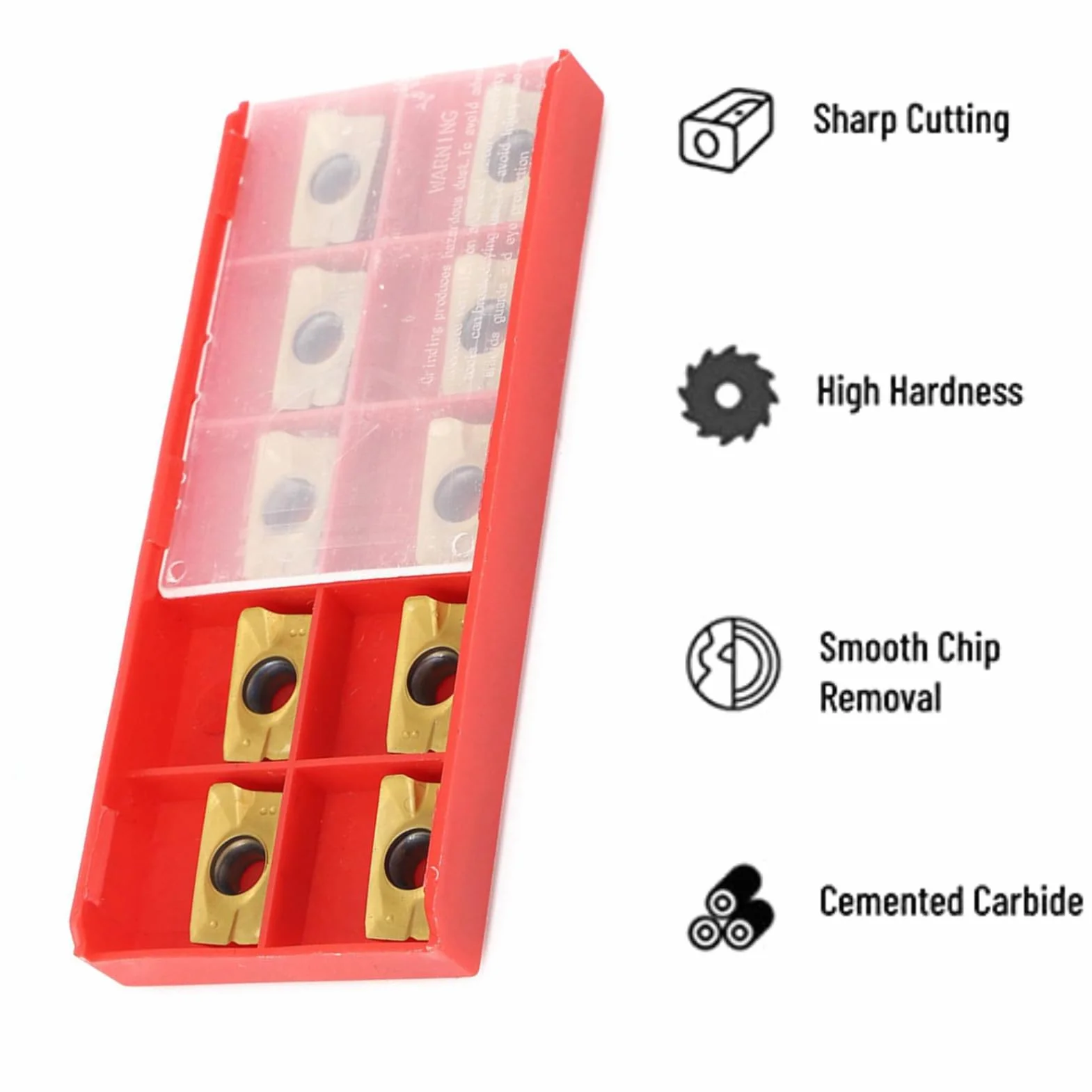 Insertos de Carburo APMT1604 10PCS Fresado Torneado Cementado Dureza 15-50HRC CNC