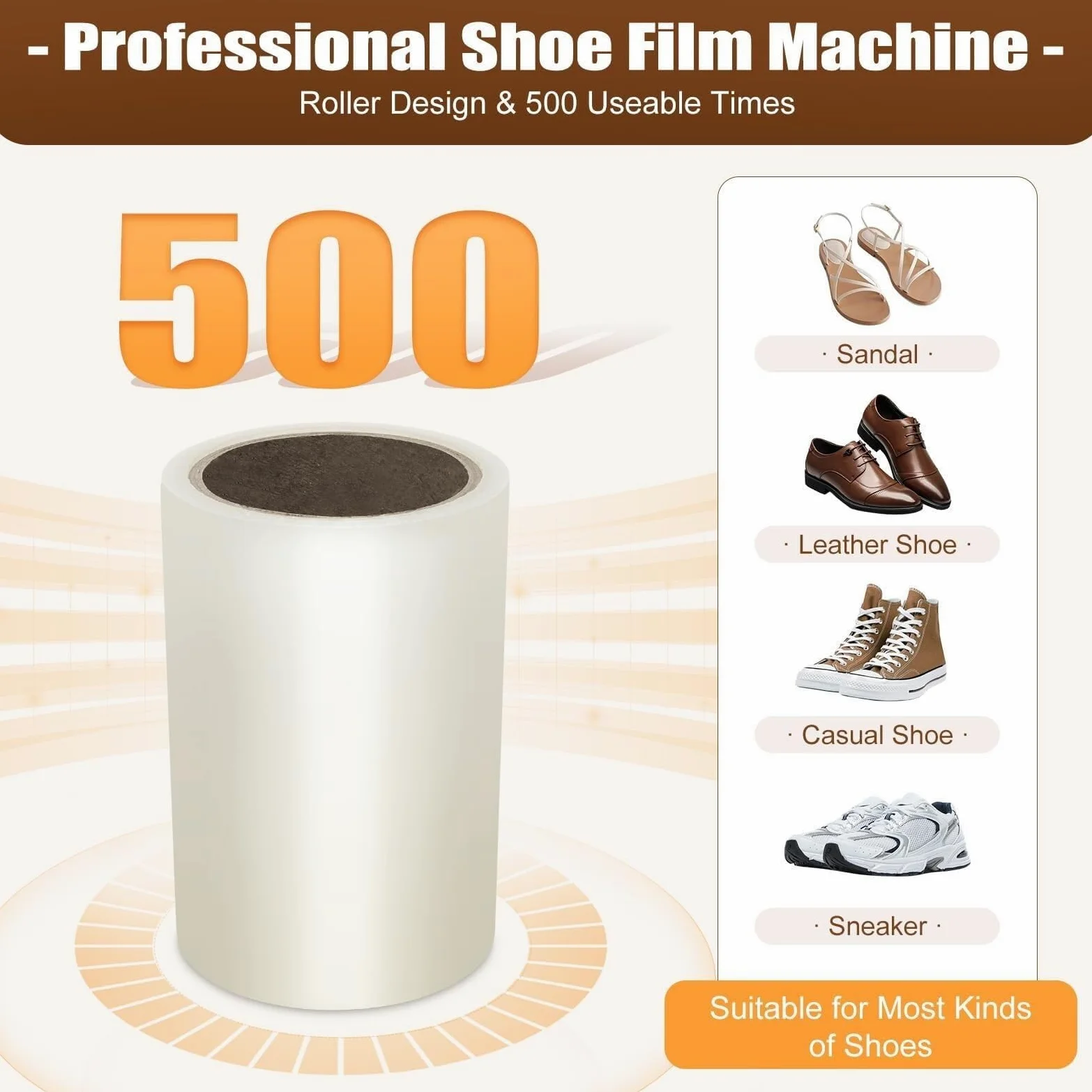 Dispensador automático de fundas de zapatos con 2 rollos de película para zapatos, aplicador portátil manos libres, protector de suelo antideslizante para entrada de casa, oficina, taller