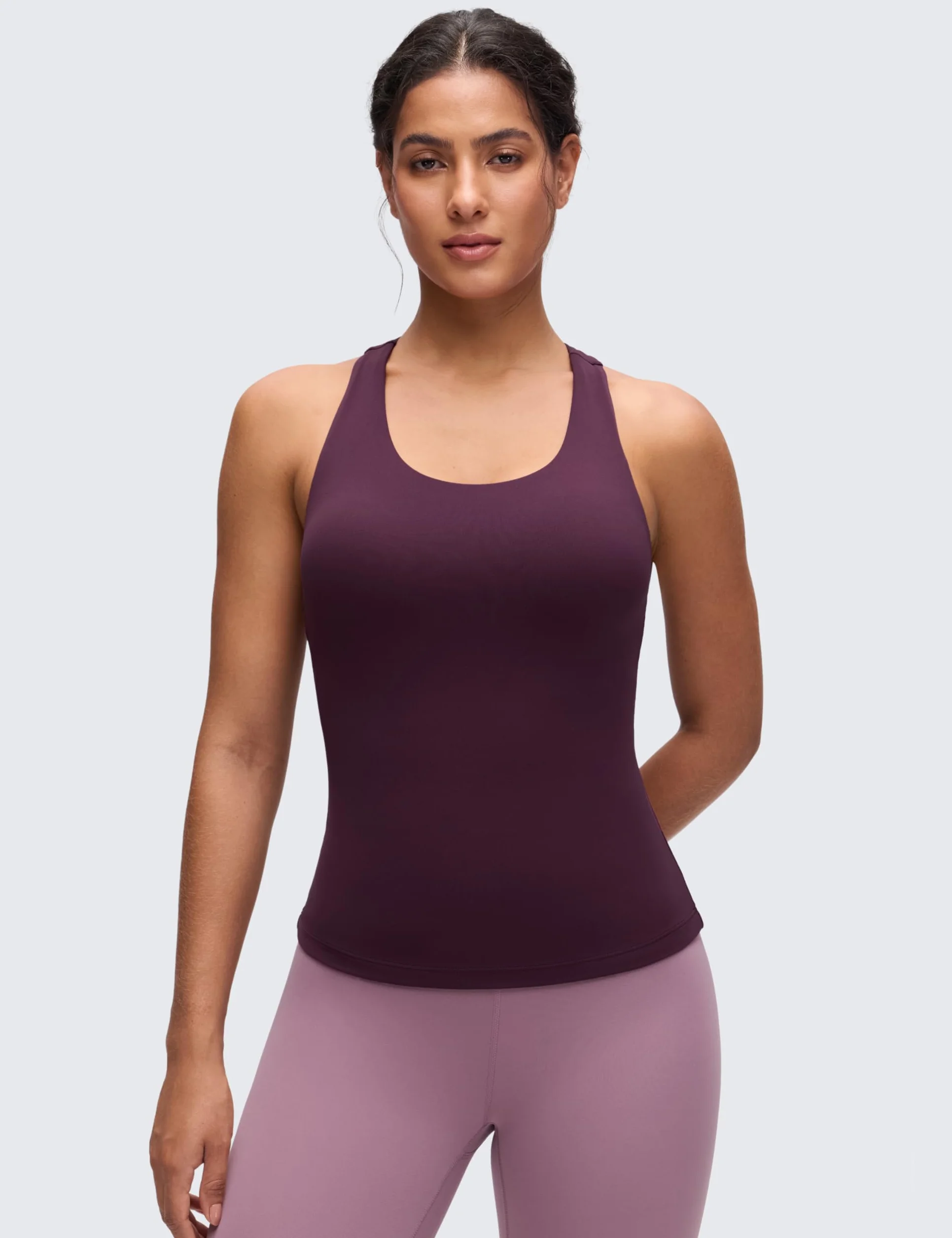 CRZ YOGA Mujer Butterluxe Camiseta Sin Mangas con Sujetador Incorporado