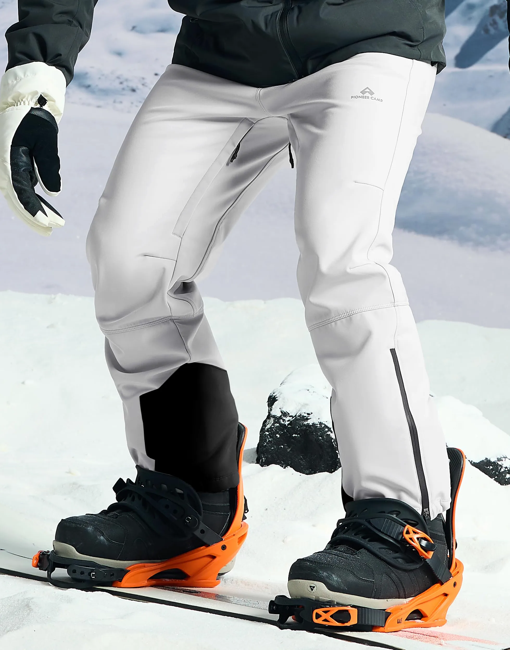 Pioneer Camp Pantalones de esquí para hombre, impermeables, 15000 + mm, H2O, pantalones de snowboard, resistentes al viento, con forro cálido, pantalones de softshell térmicos, pantalones de esquí