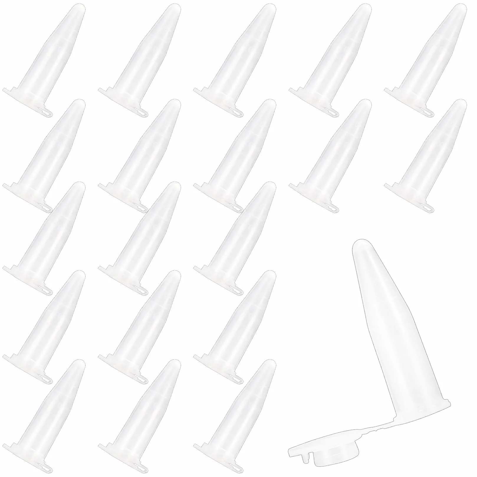 Tubos de Centrífuga 1,5 ml 210 Pcs Plástico Transparente con Tapa a Presión para Laboratorio