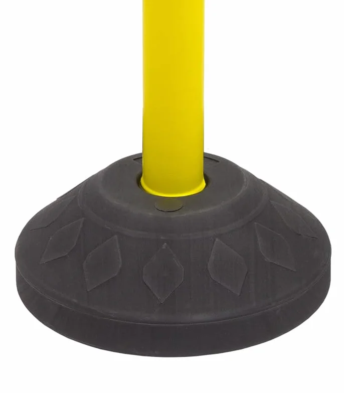 Poste Separador Amarillo de Alta Visibilidad con Base Rellenable EberSign