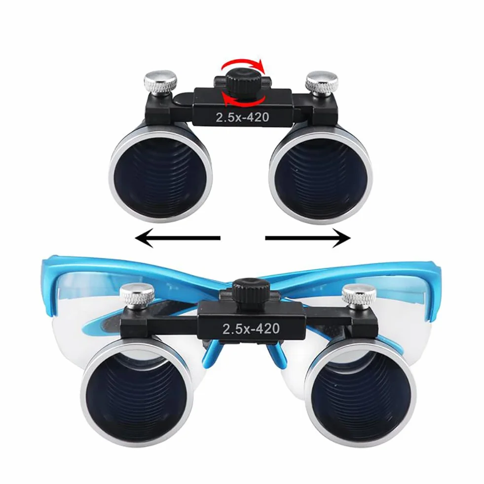 Dental Loupes 2.5X 3.5X Binocolo Medico Lenti d'Ingrandimento Lupa Chirurgica Testa