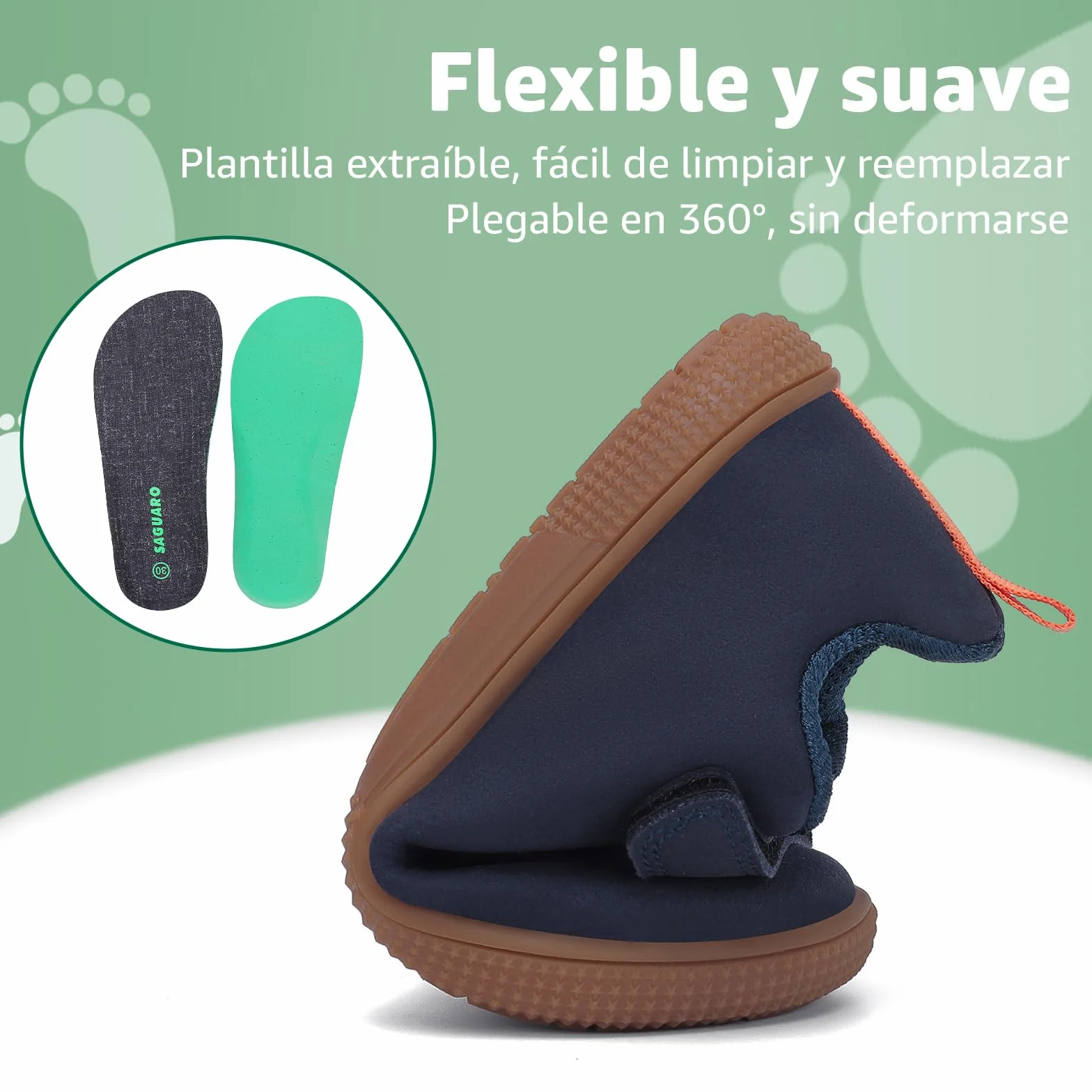 SAGUARO Zapatillas Deporte para Niños Niñas Barefoot Sneakers Ligeras Flexibles con Wide Toe Box, 25-36 EU