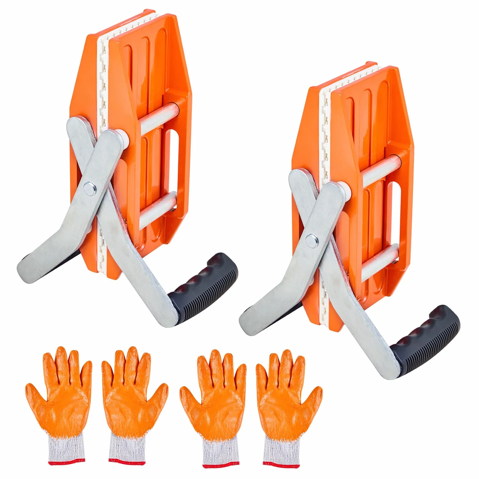VEVOR Abrazaderas de Doble Mano para Transportar Piedras, Carga 299,4 kg, Herramientas de Elevación para Paneles de Granito