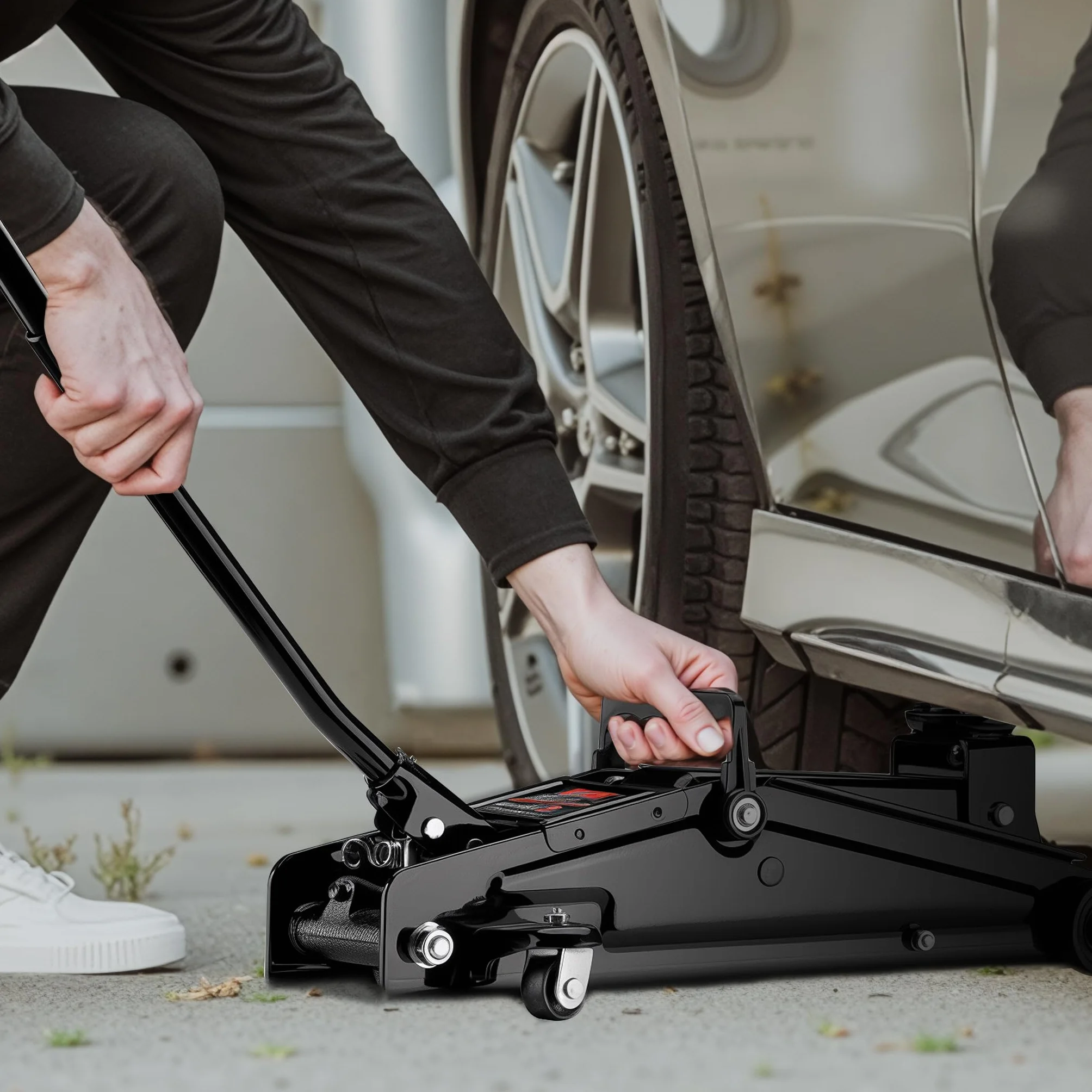 Wiltec Gato hidráulico 3 toneladas móvil Elevador de Coches Taller Garaje