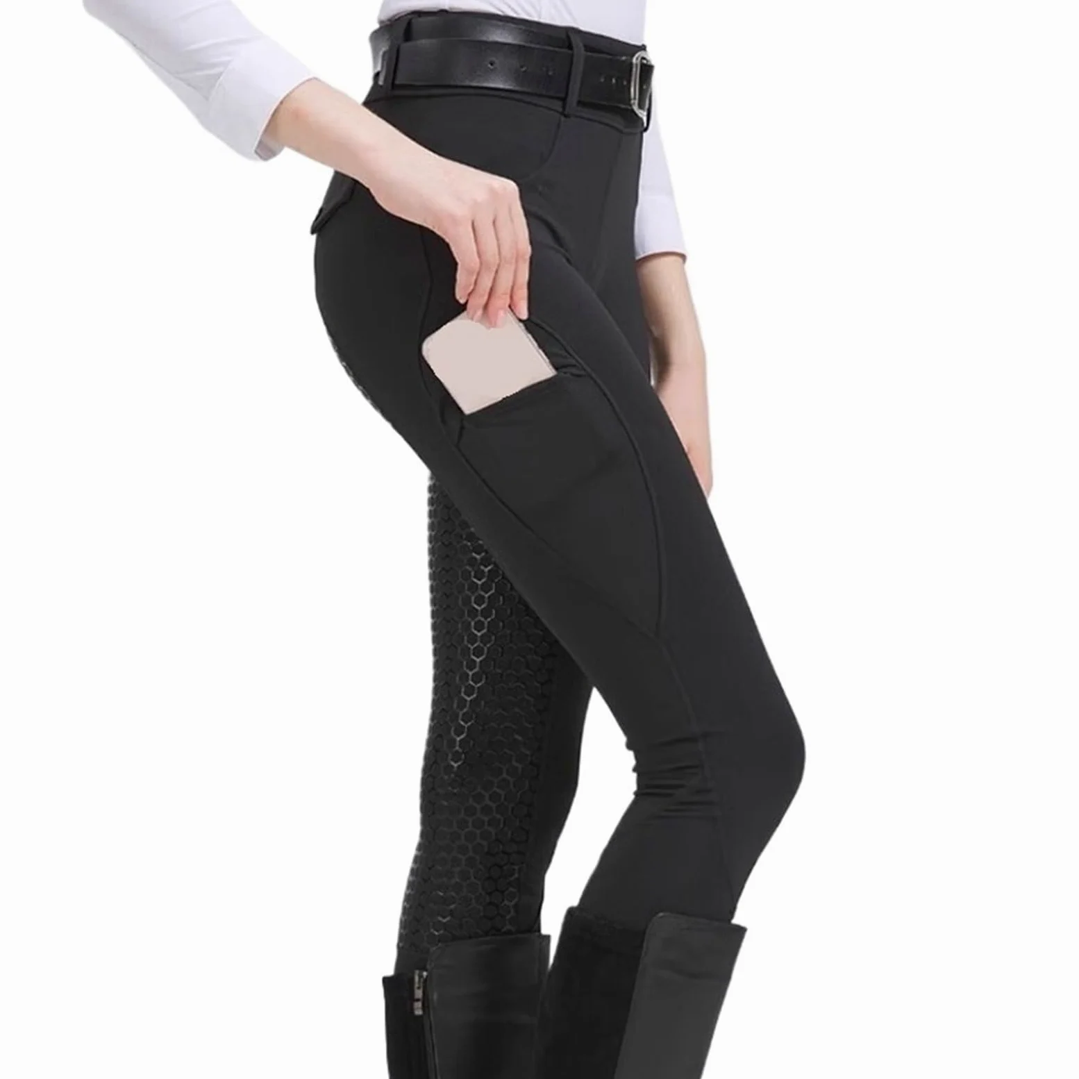 Pantalones Montar a Caballo Mujer Pantalones de equitación for Mujer, Calzones Tiro Completo, Mallas Entrenamiento Ecuestre, Ropa Deportiva for Exteriores(Blue,XXL)