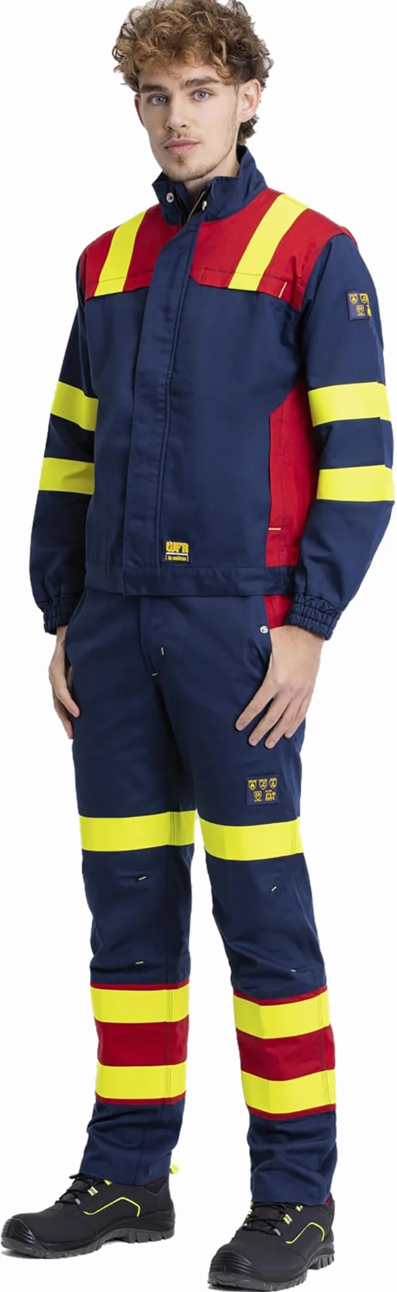 WORKTEAM B1199 Cazadora Ignífuga Combinada Antiestática para Soldadura y Arco Eléctrico Visibilidad Realzada