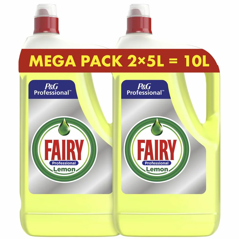 Fairy Professional Lavavajillas a Mano Líquido Concentrado 10 L (2 X 5 L) Limón