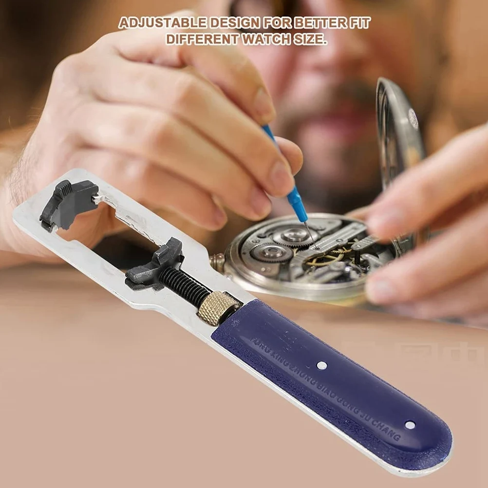 Abridor y removedor de Tapa Trasera de Reloj, Herramienta Ajustable para reparación y Cambio de Relojes, Accesorio para relojeros.