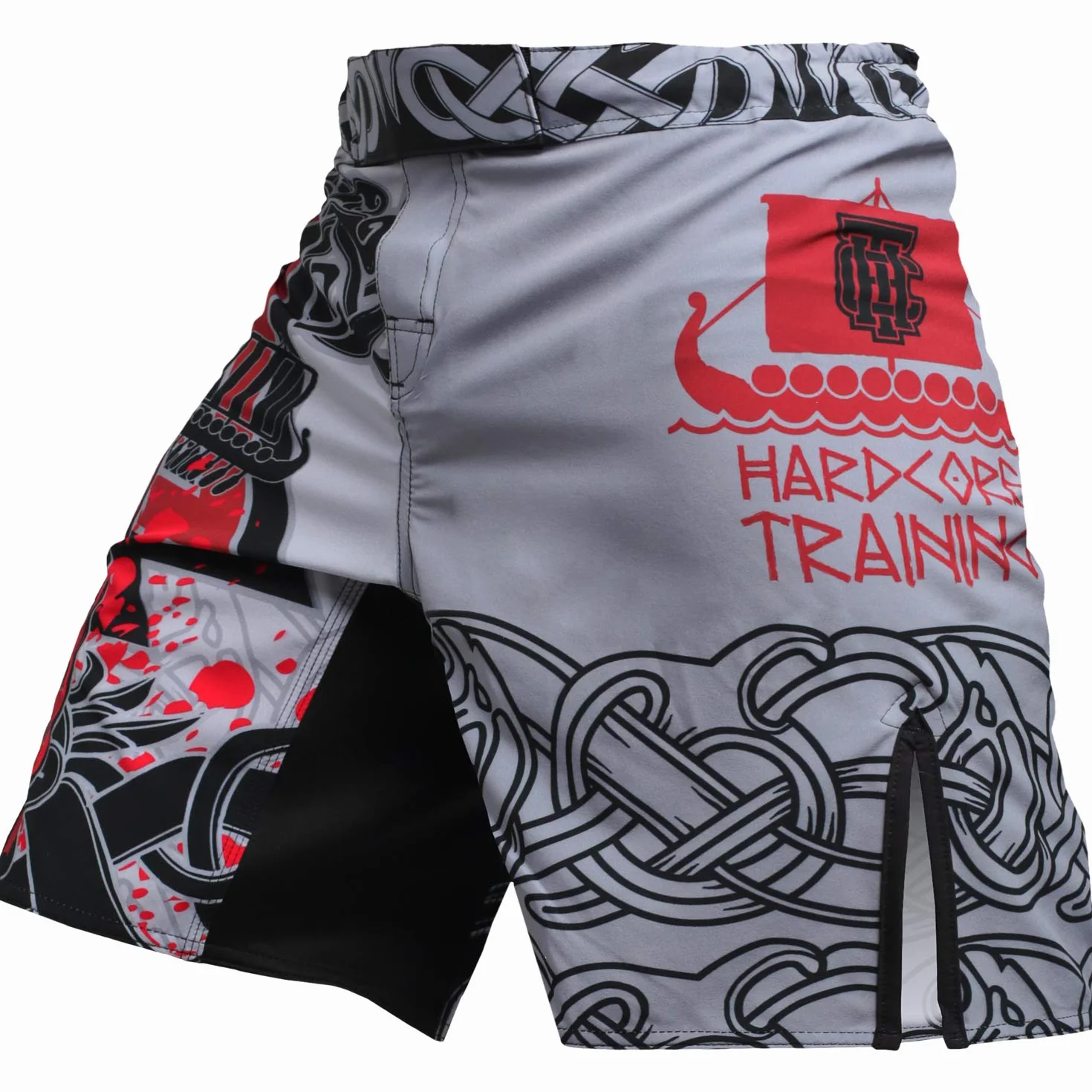 Hardcore Training Fight Shorts Hombre Pantalones Cortos MMA BJJ Boxeo Grappling Fitness No Gi