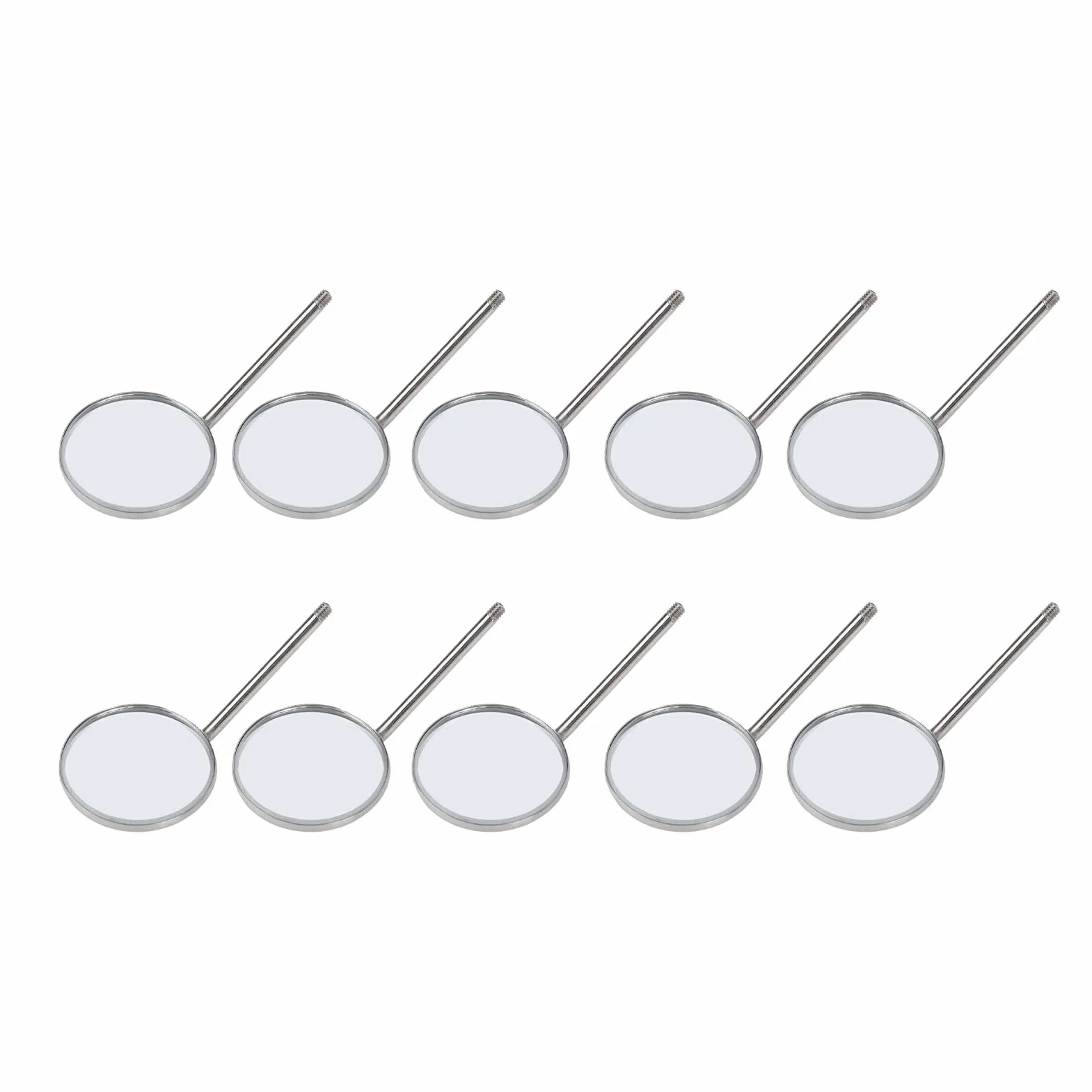 Juego de 10 Espejos Dentales de Acero Inoxidable Tipo 5, Espejo de Dentista de Vista Clara