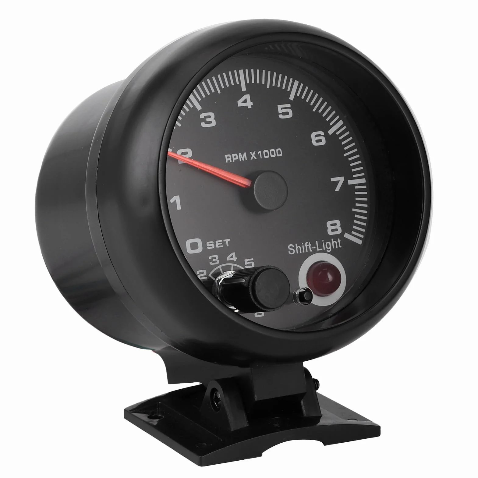 Tacómetro electrónico 3.75 Pulgadas 12V 0-8000 RPM para Coche con luz de Cambio Ajustable