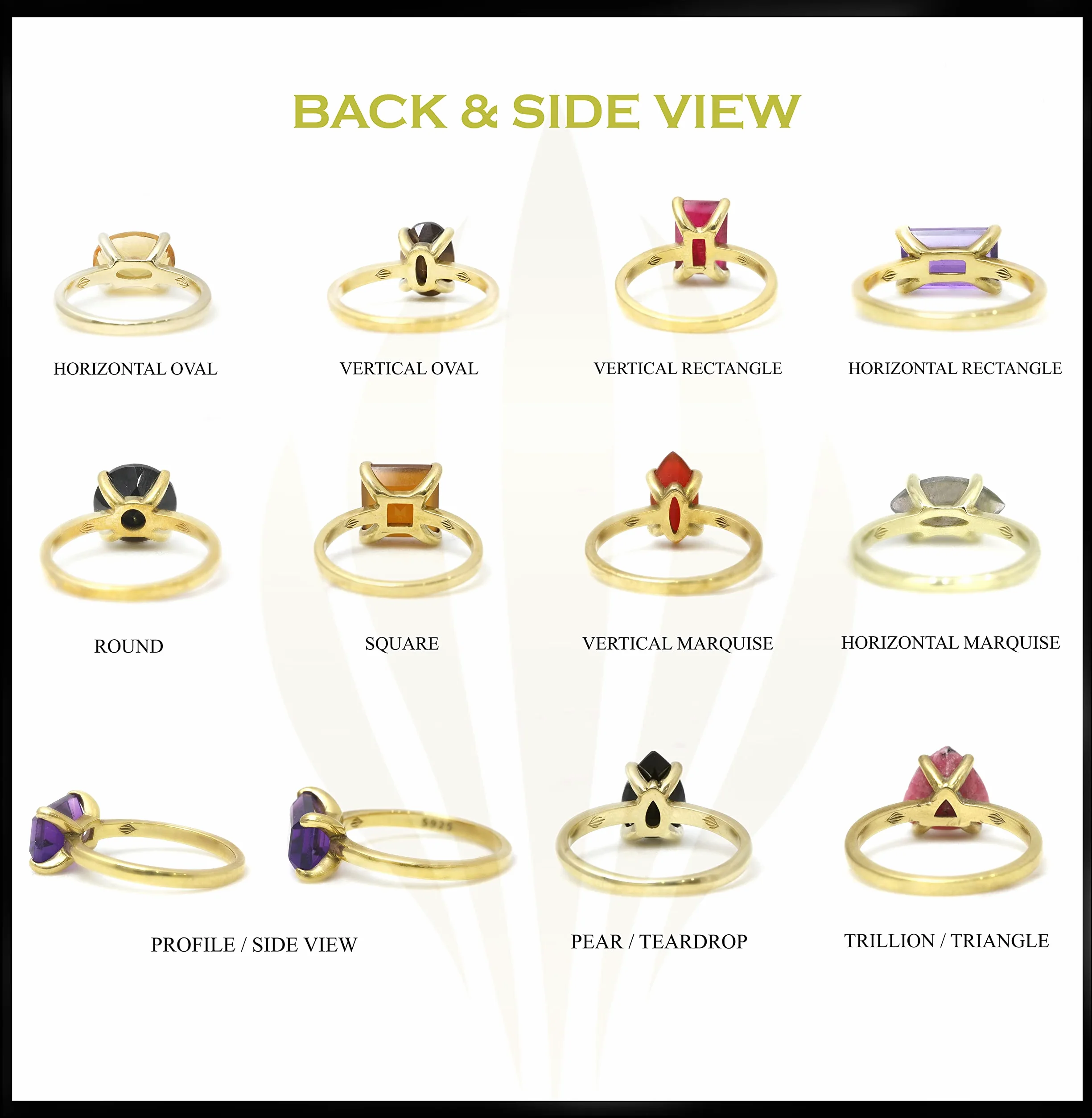 Anillo de Oro Esmeralda - Anillo de Compromiso Minimalista con Piedra Preciosa, Anillo de Moda, Anillo de Aniversario - Joyería de Damas hecha a mano - Personalizable con Grabado - con Caja de Firma