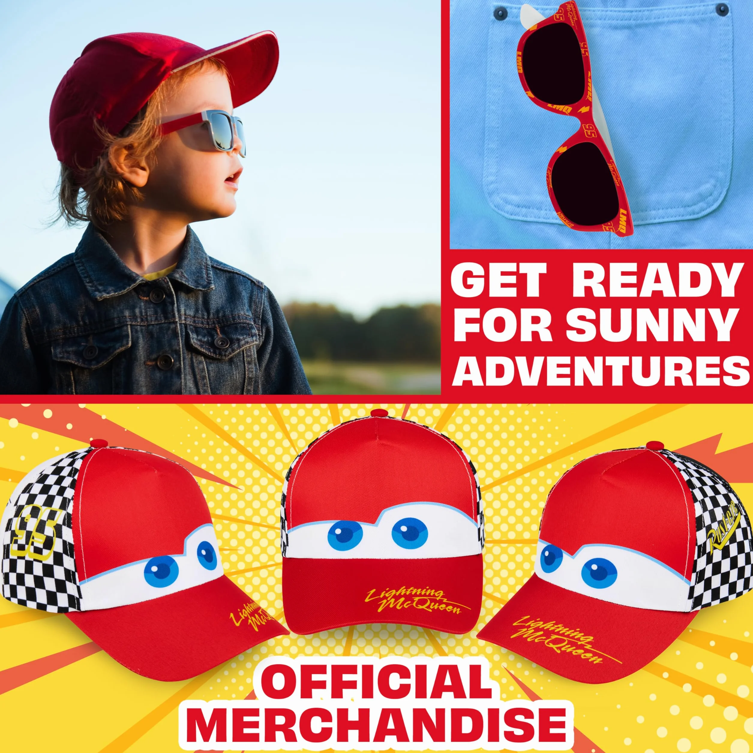 Get Trend Gorra Infantil y Gafas de Sol Niño Set Gorra Ajustable y Gafas de Sol para Niños UV400 Protección Viajes Accesorios