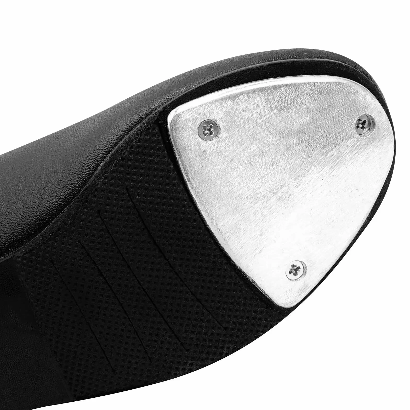 Negro Cuero Oxford Zapatos de Claque con Cordones
