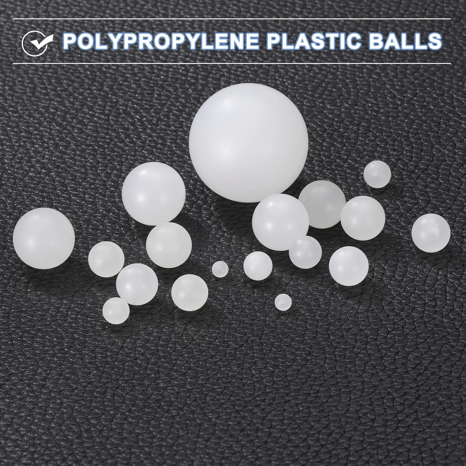 QUARKZMAN 50 Piezas Bolas de Rodamiento Plástico PP 15mm Precisión G2 Superficie Escarchada Blanco