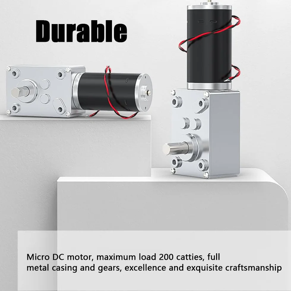 Motorreductor de engranaje helicoidal reversible 12V 30 RPM 8mm