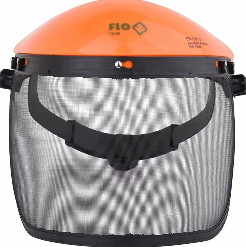 YATO Protección facial universal con rejilla protectora de metal, visera de malla para cortacésped