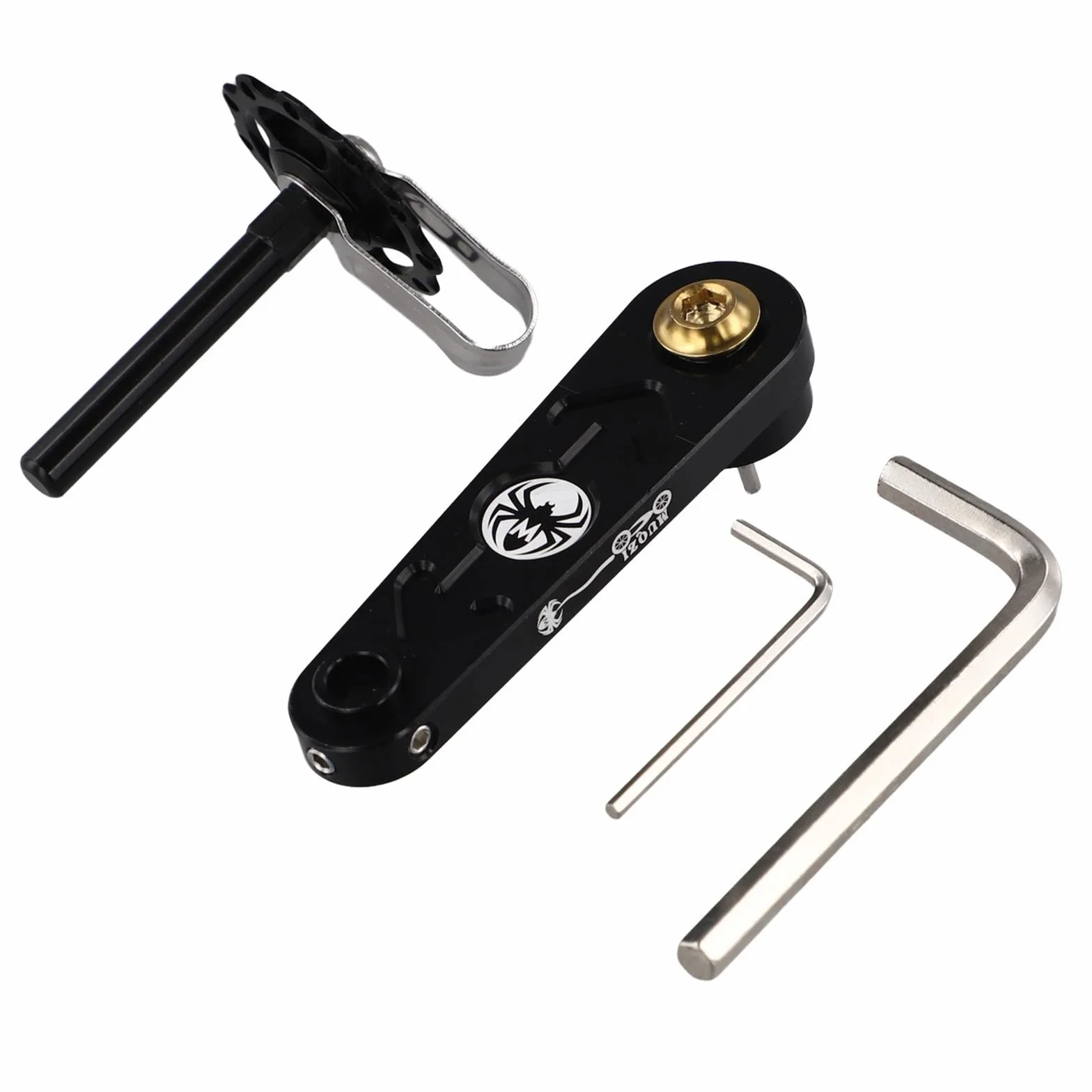 Tensor de cadena de bicicleta MTB Oniissy, adaptador de guía de cadena de una sola velocidad, tensor de rodillo mejorado (negro)