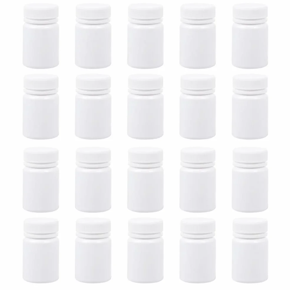 Healeved 30 Piezas Botella Transparente Rellenable Pastillas Polietileno Viaje