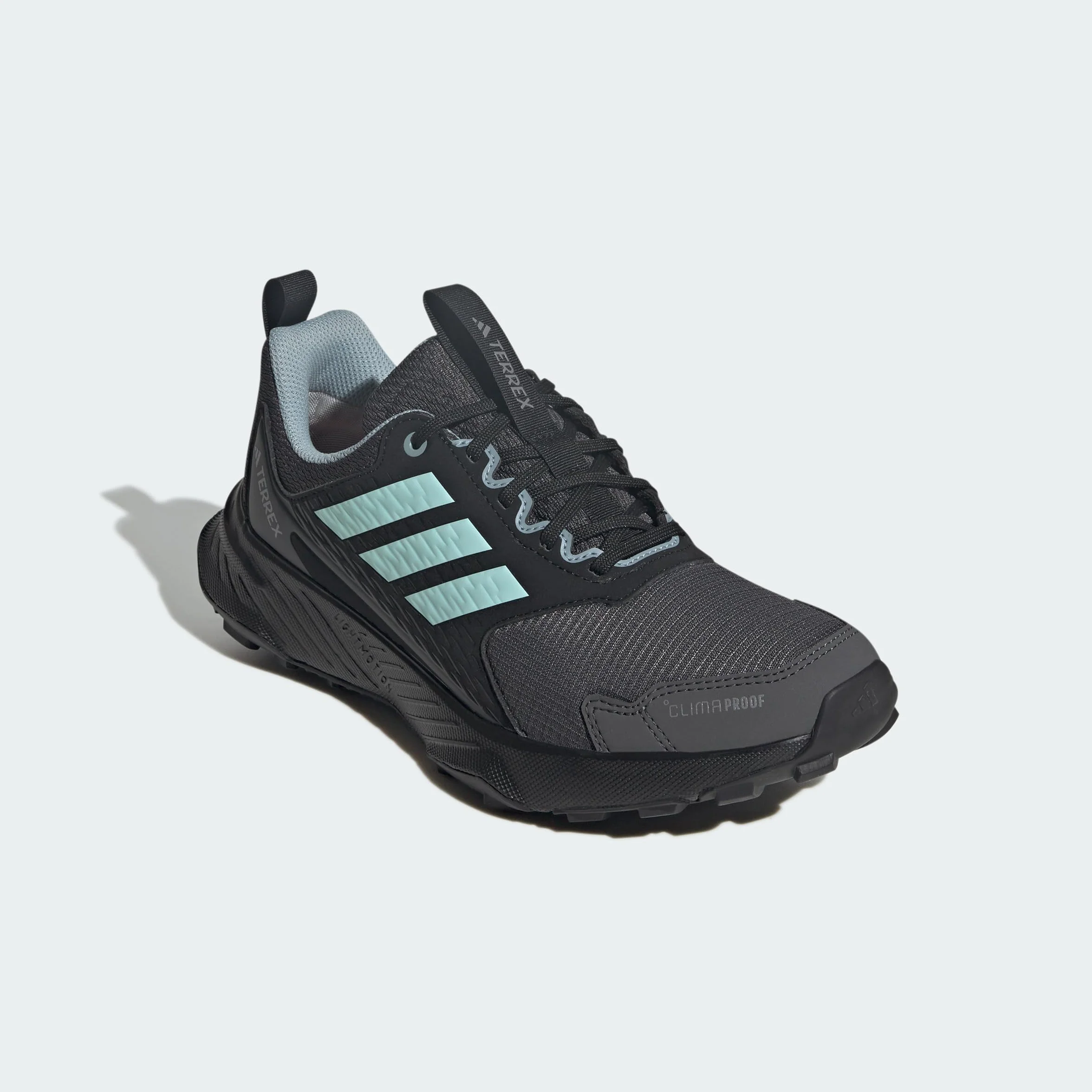 adidas Mujer Terrex Tracefinder 2 Climaproof Trail Running Shoes, Carbon/Semi Flash Aqua/Grey Six, 36 EU