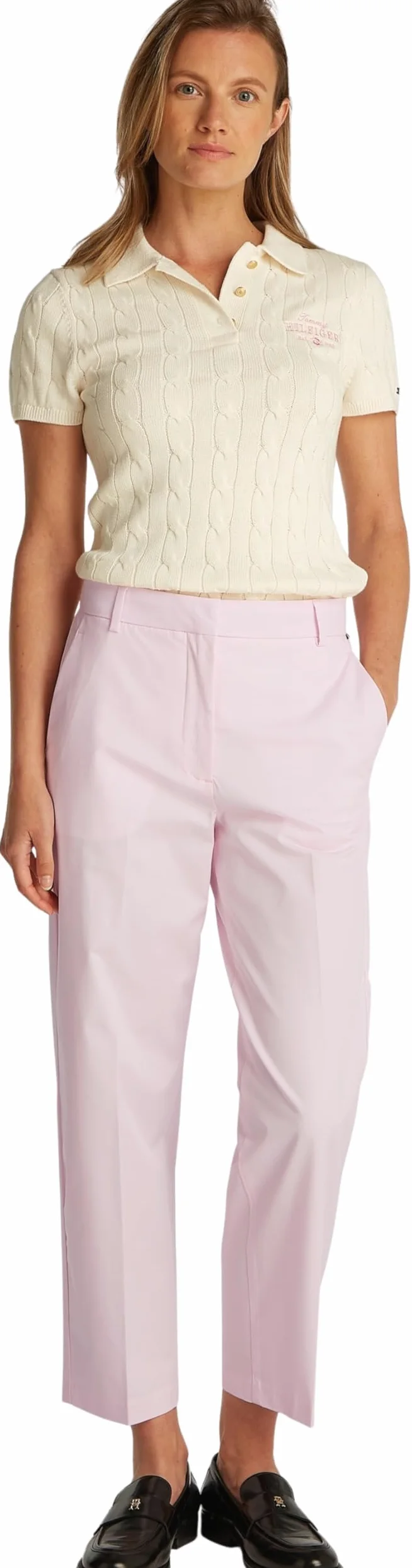 Tommy Hilfiger Pantalón Chino Mujer MD Core Slim Straight Pant Slim Fit