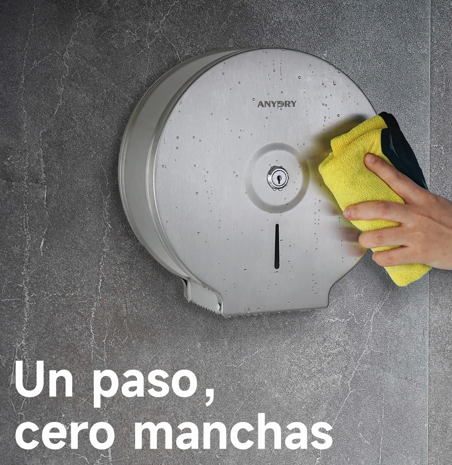Dispensador de Toallas de Papel Acero Inoxidable Montaje en Pared anydry 5182