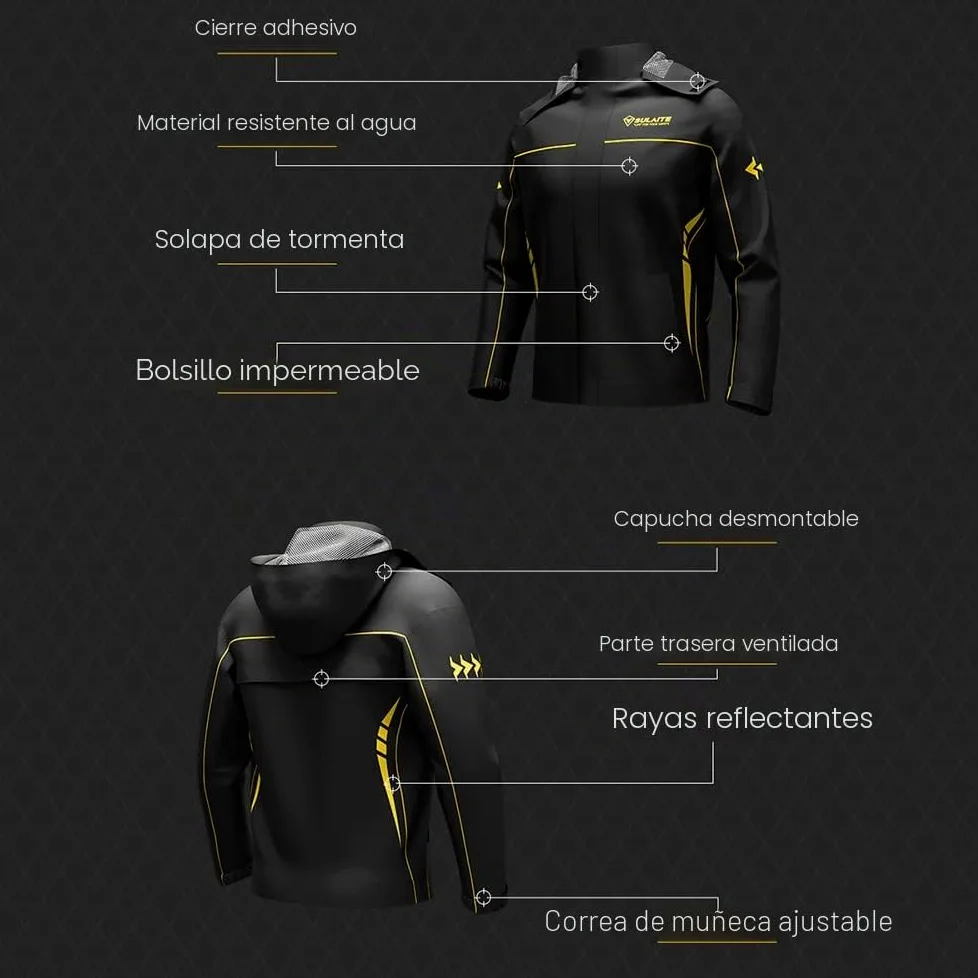 Chubasquero, Traje de Lluvia Impermeable para Motocicleta para Hombres y Mujeres, Ropa de Lluvia para Ciclismo en Bicicleta, Chaqueta y Pantalones con Bolsa de Almacenamiento, Chaqueta de