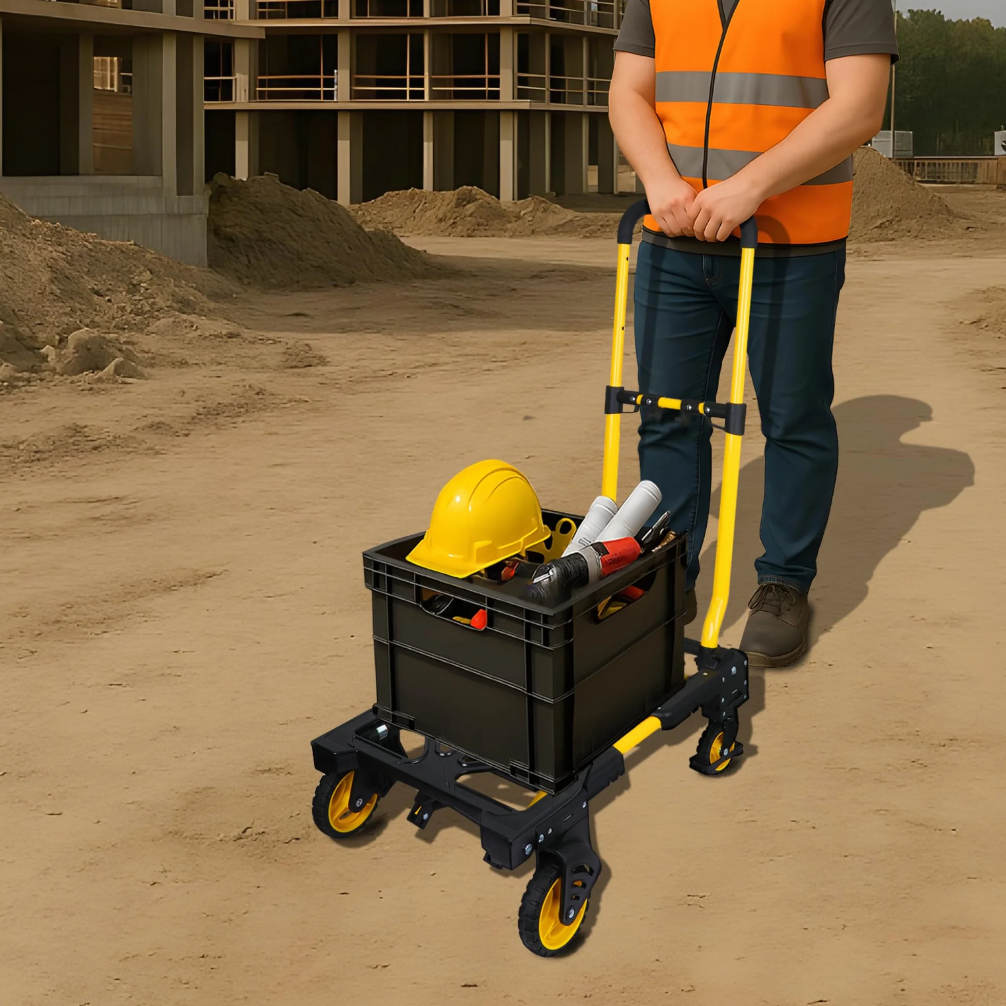 Stanley SXWTD-FT585 2-en-1 Carro y Caretilla Plegable 70kg 137kg Plástico/Acero