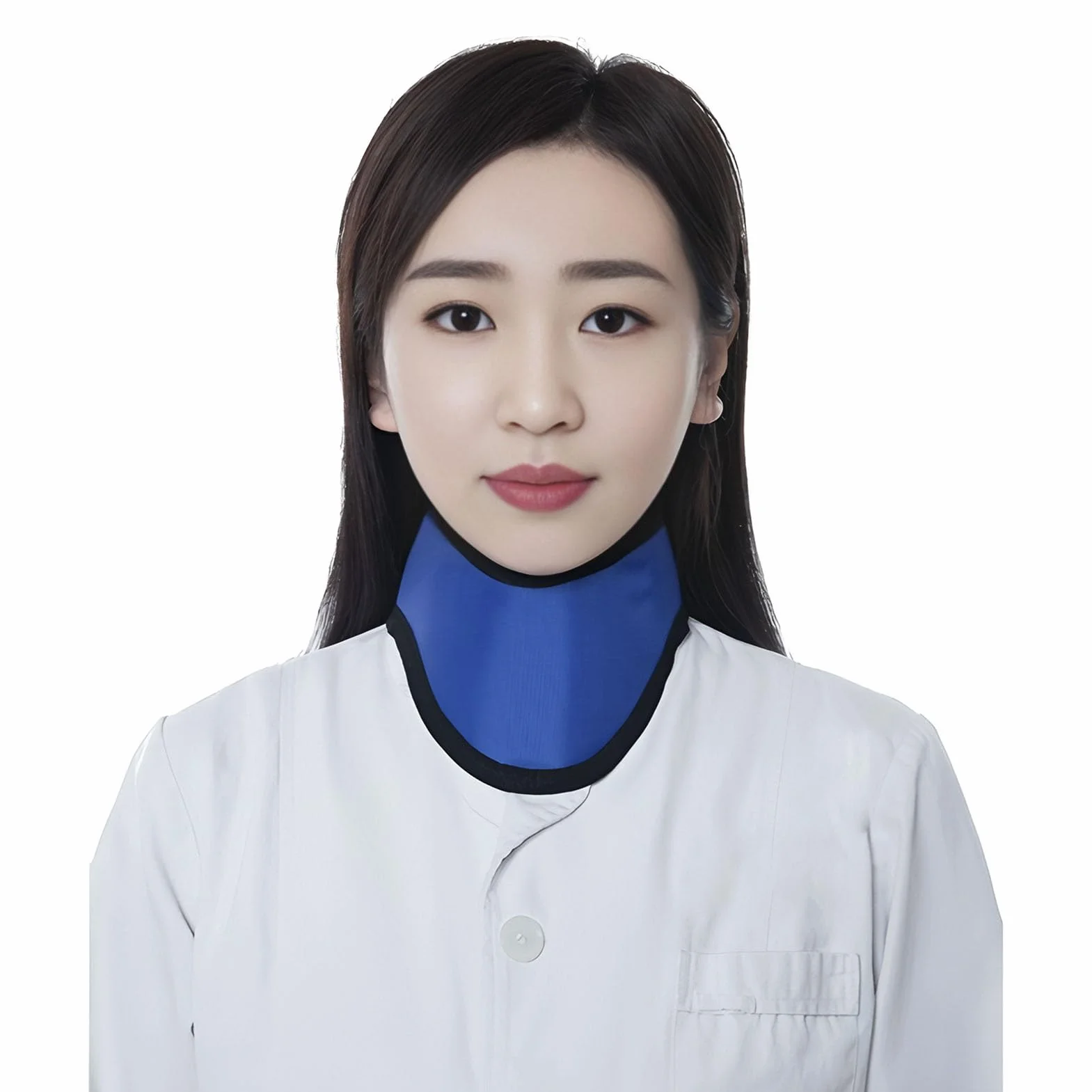 Delantal de Plomo Collarín Protector de Tiroides Ajustable 0.5mmPb para Laboratorios