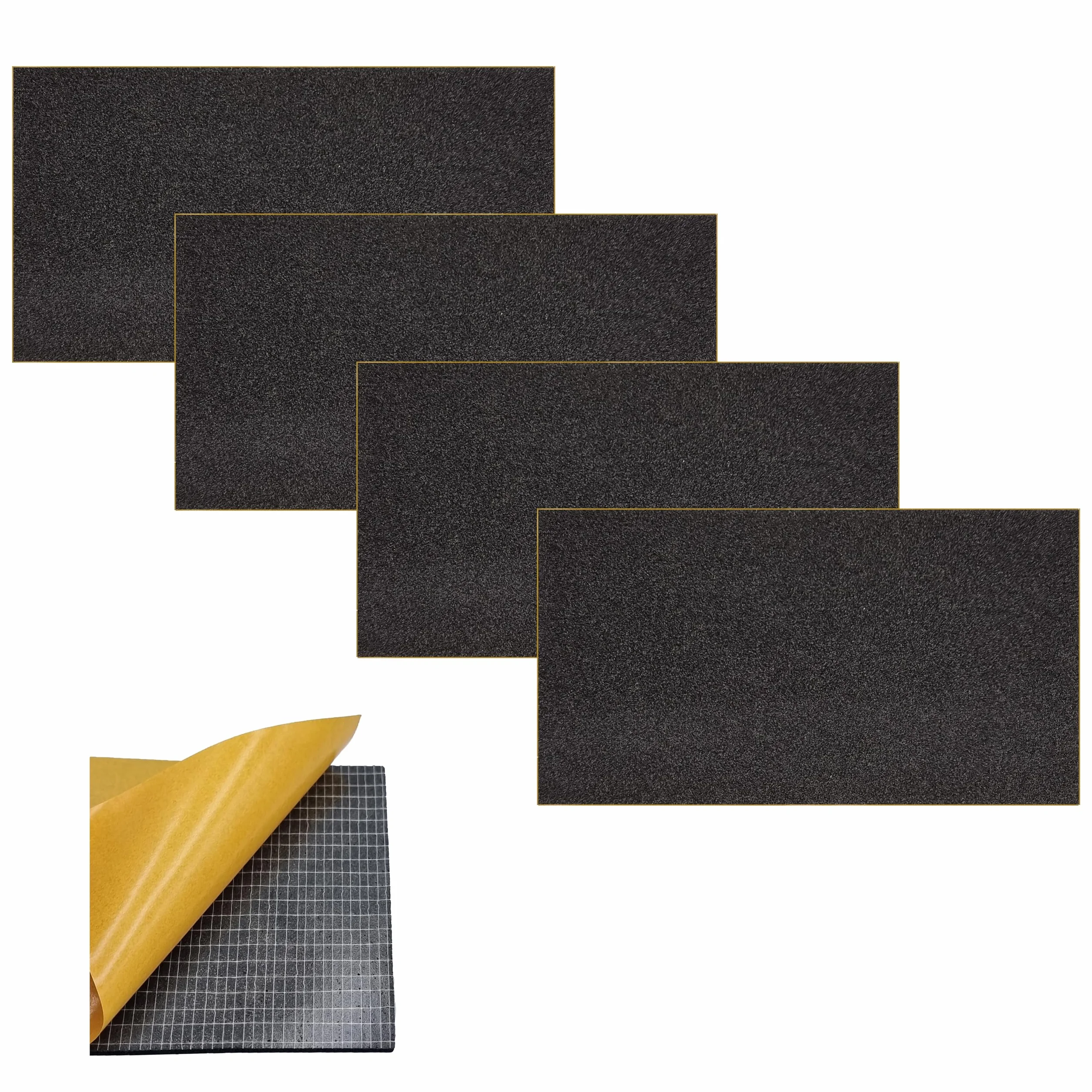 ACIT Junta adhesiva de neopreno aislante paquete 4 hojas 40x40 cm espesor 3MM 10x10 CM